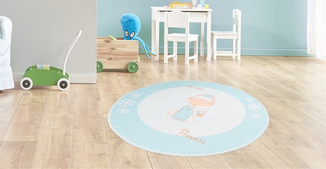 Arte Espina Kinderteppich »Bambini 100«, rund, 5 mm Höhe, Fantasievoll bedr günstig online kaufen