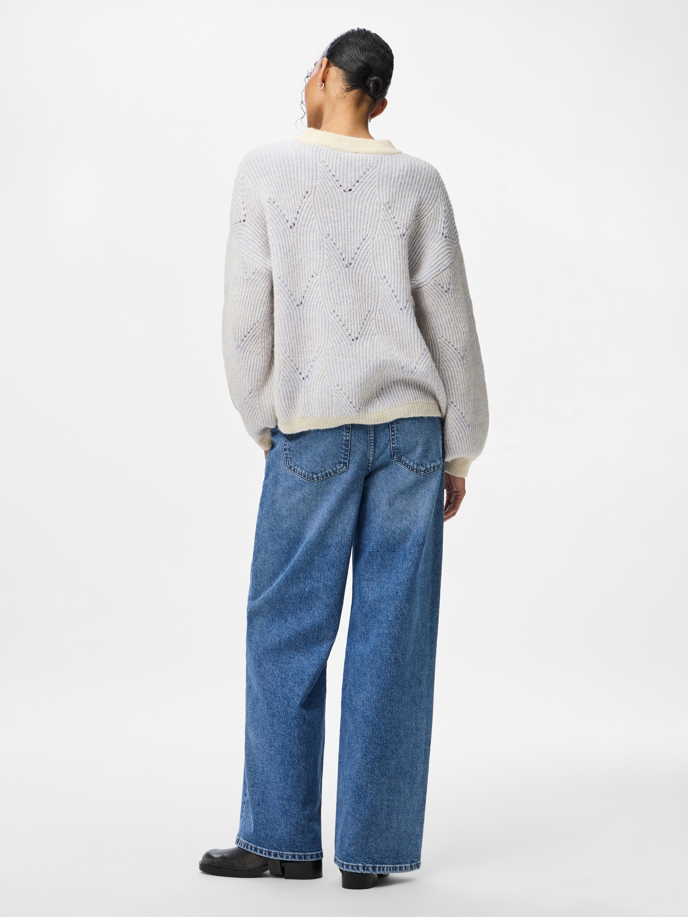 pieces Rundhalspullover »PCJENNA LS O-NECK KNIT NOOS BC«