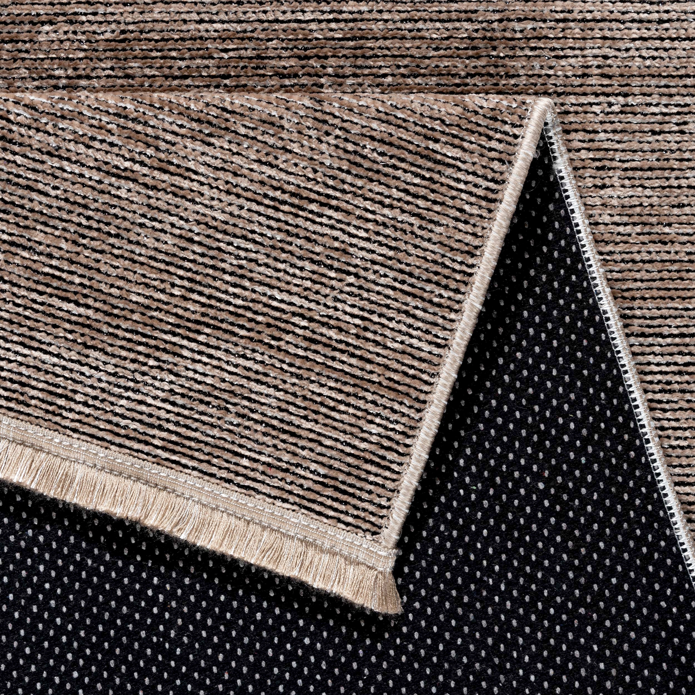 Sehrazat Teppich »Stela«, rechteckig, 5 mm Höhe, waschbar, Flachgewebe, mit Fransen und Chenille