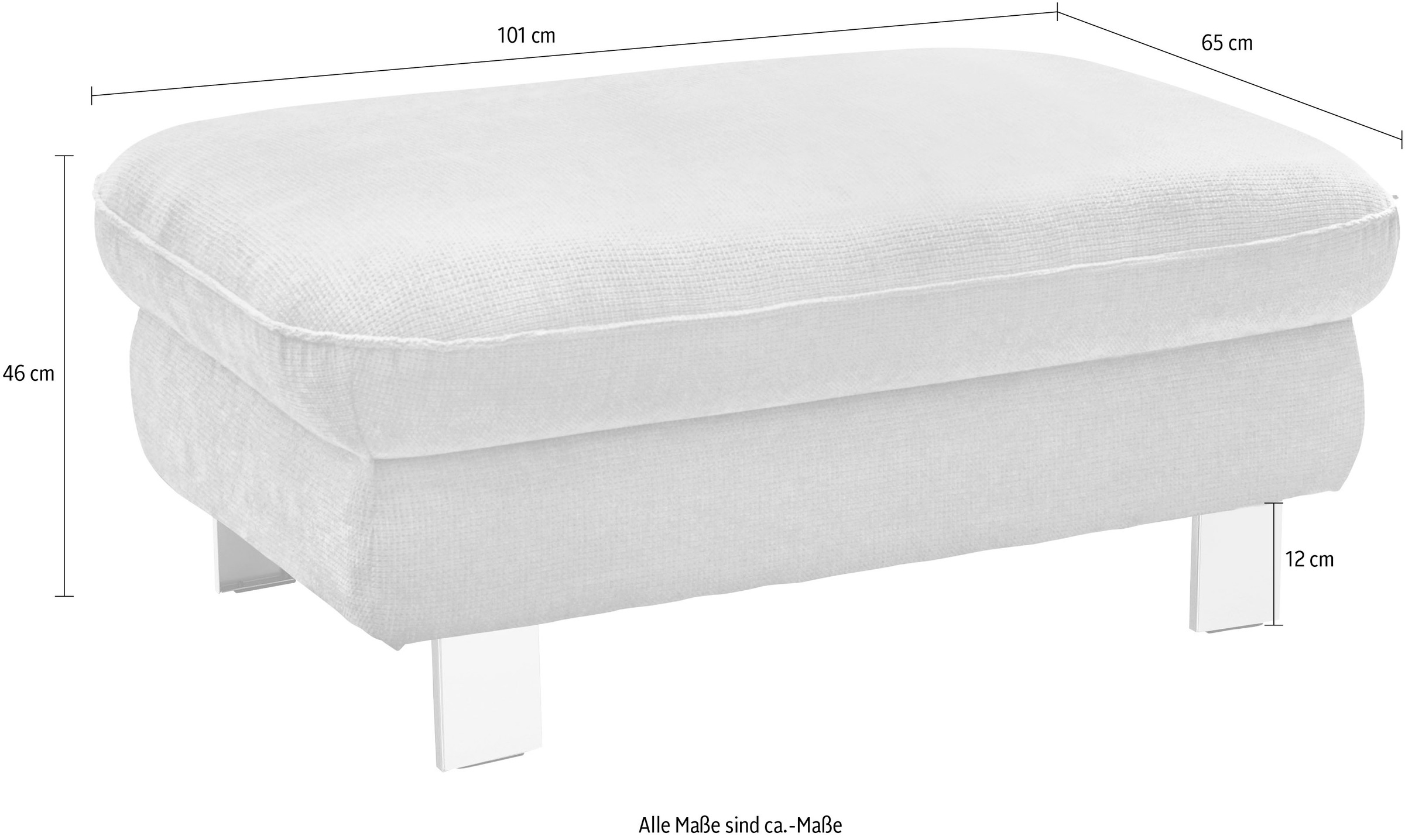 COTTA Polstergarnitur »Driver L-Form«, (Set, 2 tlg.), Set bestehend aus: Ecksofa mit Kopfteilverstellung & Hocker