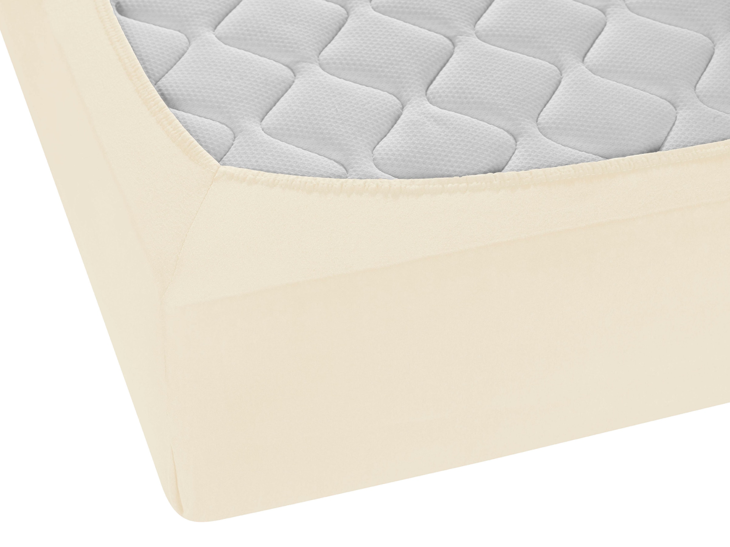 Biberna Spannbettlaken »Conny«, hochwertiges Jersey-Elasthan geeignet für Wasser- und Boxspringbetten