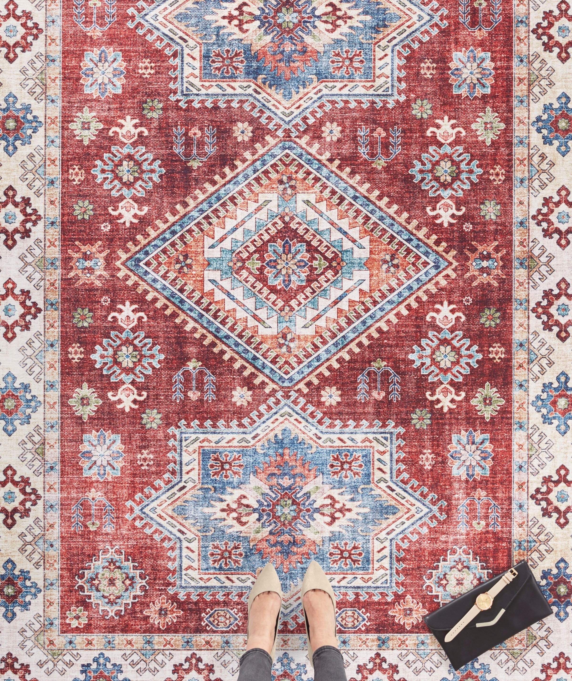 NORTHRUGS Teppich »Gratia«, rechteckig, 5 mm Höhe, Orientalisch, Vintage, F günstig online kaufen