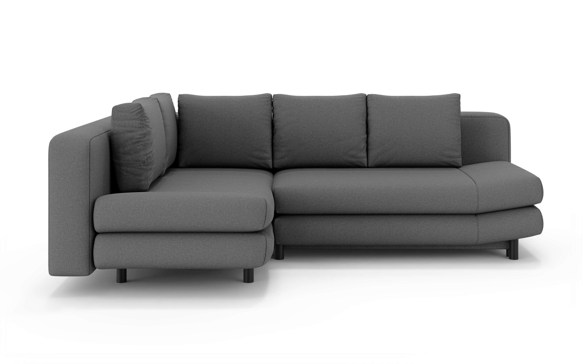 Home affaire Ecksofa »LENNARA Schlafsofa mit Bettkasten, Maße B/T/H: 234/179/85 cm«, L-Form mit Ottomane rechts/links, mit Wellenunterfederung