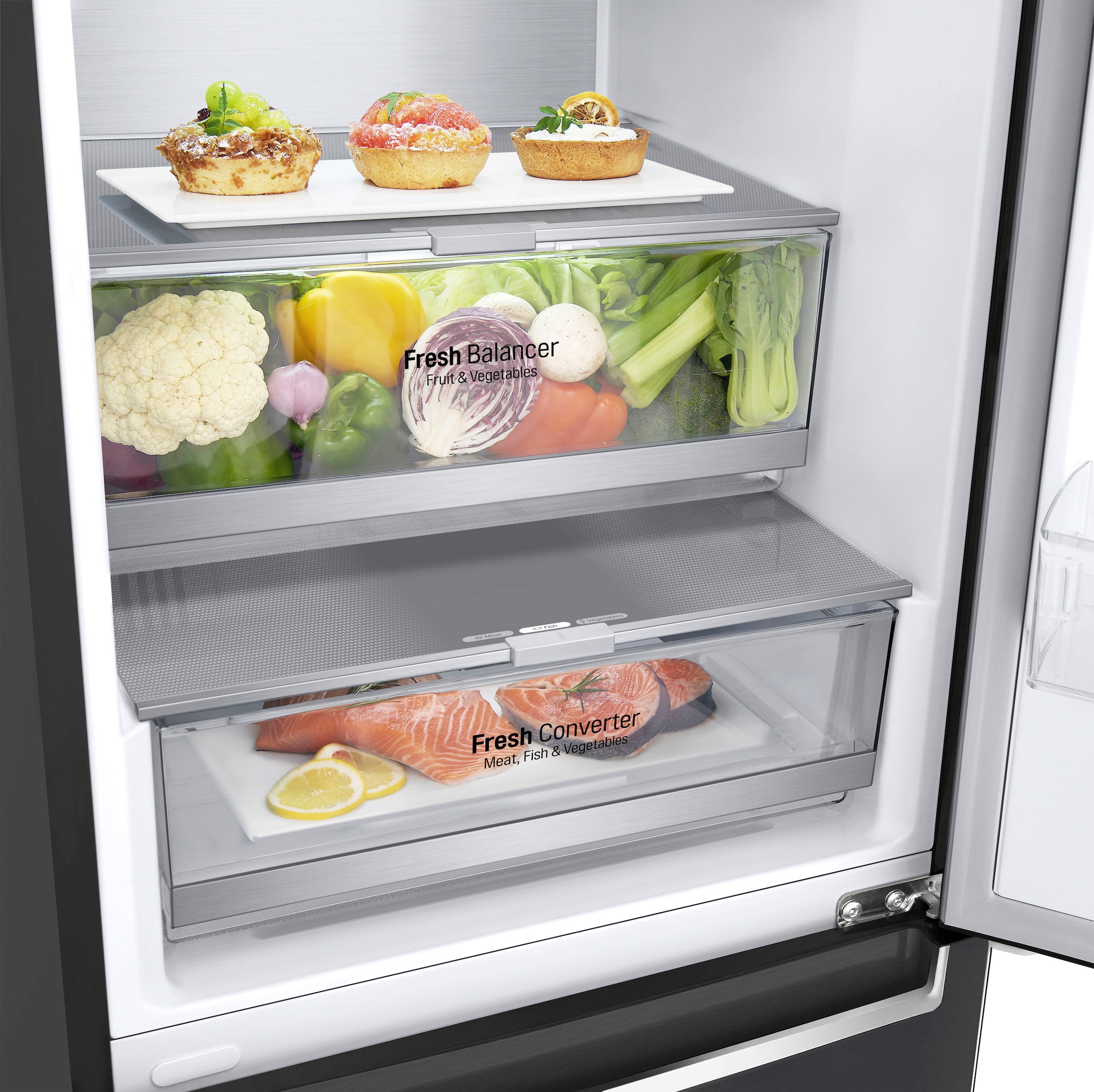 LG Kühl-/Gefrierkombination »GBB92MCB1P«, nur 99kWh Jahresverbrauch