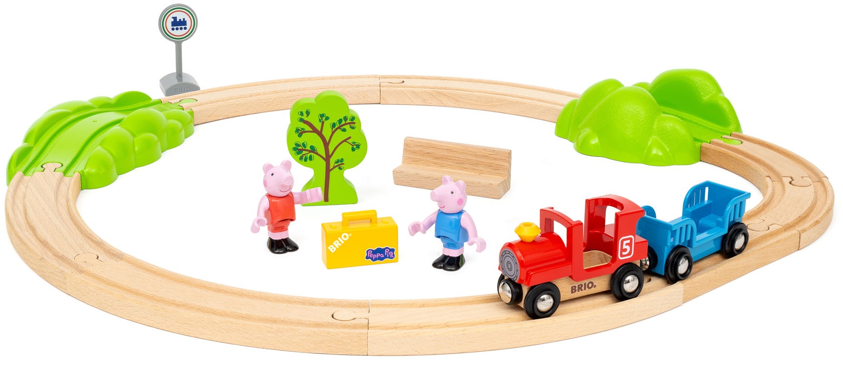 BRIO® Spielzeug-Eisenbahn »BRIO® WORLD, Peppa Wutz Eisenbahn-Set« FSC® - schützt Wald