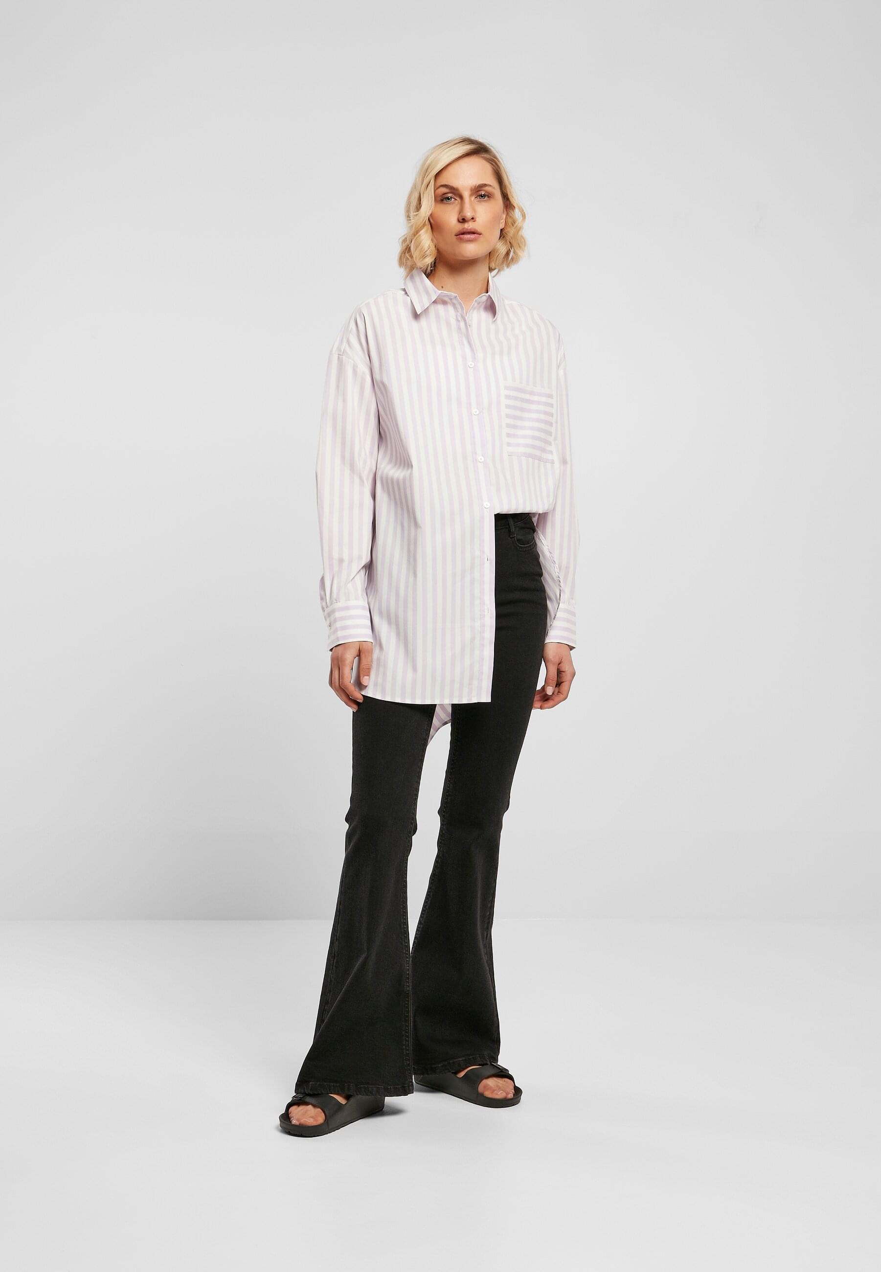 URBAN CLASSICS Klassische Bluse »Urban Classics Damen Ladies Oversized Stripe Shirt«