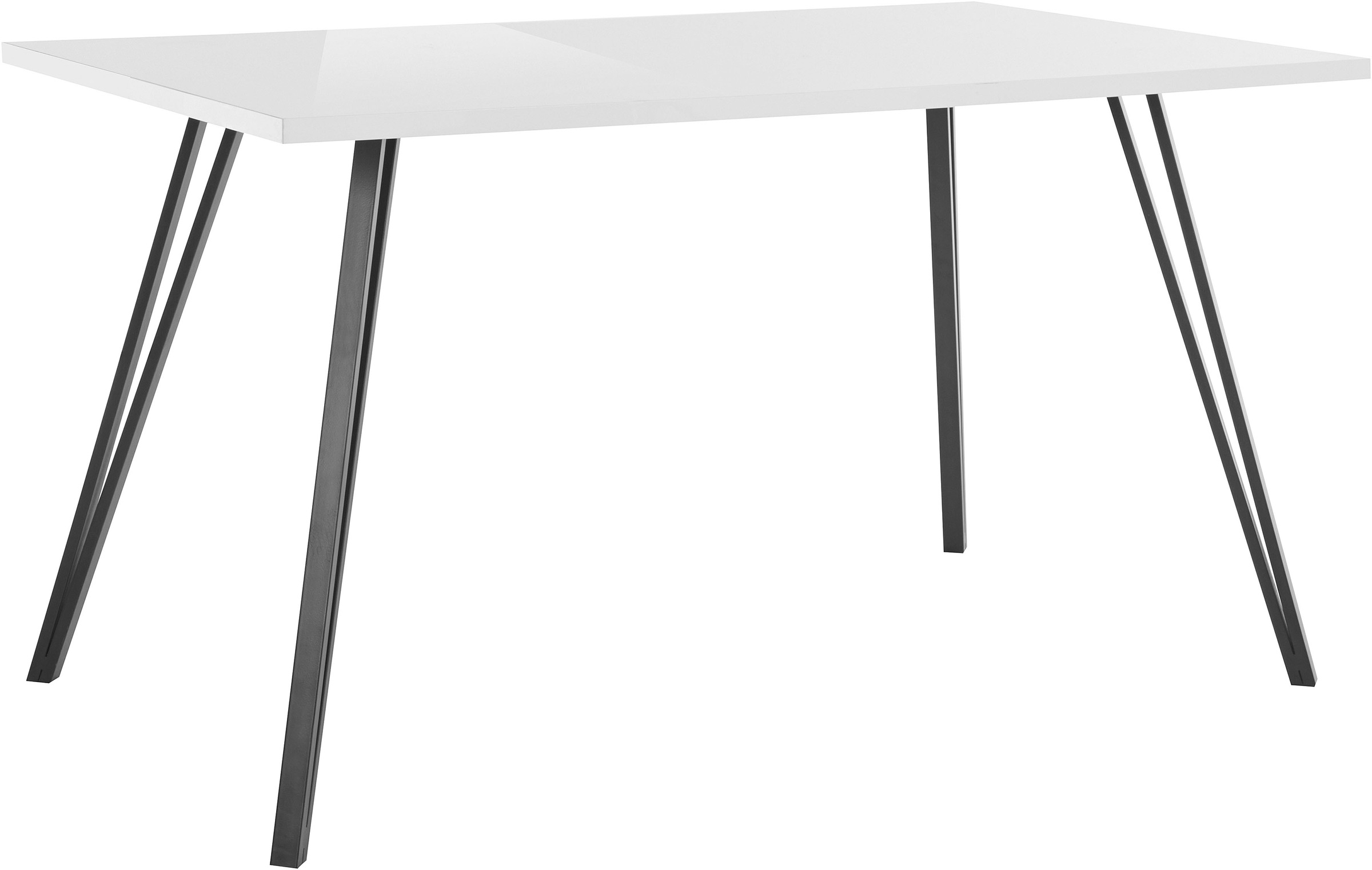 HELA Esstisch »JENN« 1 Stk. tlg. Hochglanz Weiß lackiert; Tischplatte fest; günstig online kaufen
