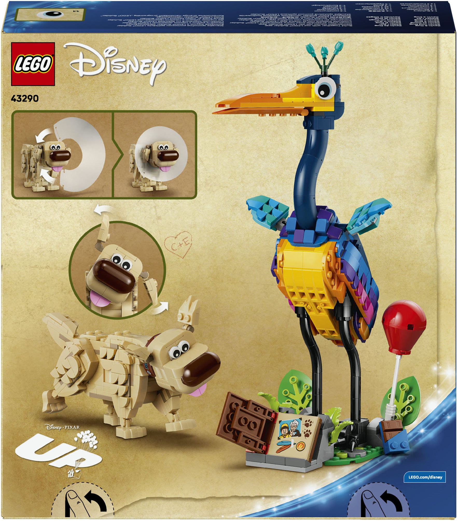 LEGO® Konstruktionsspielsteine »Kevin und Dug (43290), LEGO Disney Pixar«