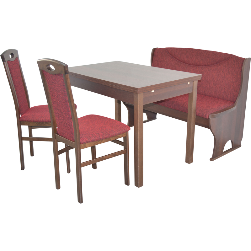 HOFMANN LIVING AND MORE Essgruppe »4tlg. Tischgruppe« Spar-Set, 4tlg. Tischgruppe, 4 Stk. tlg. Stühle montiert bordeaux + bordeaux +...