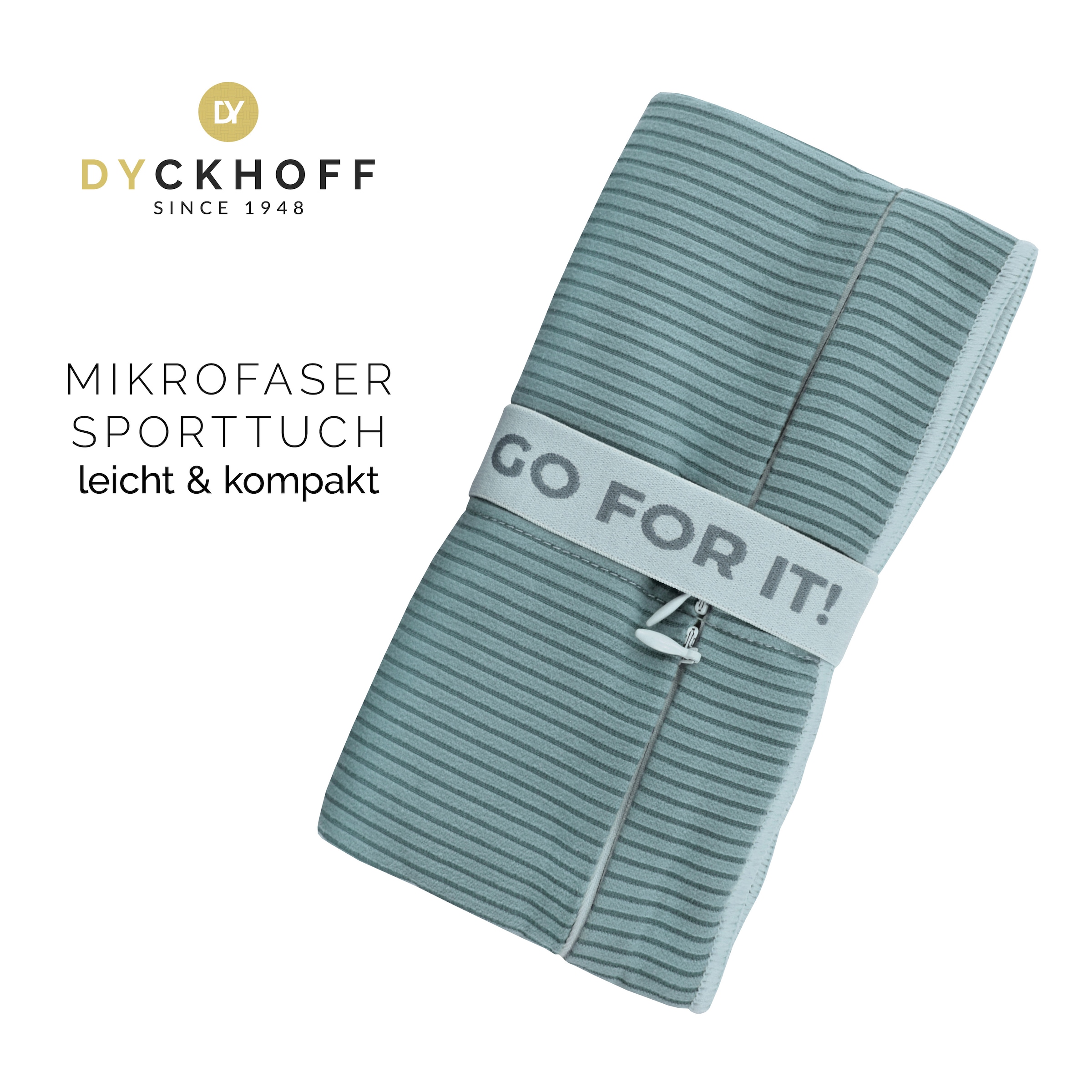 Dyckhoff Handtuch »Mikrofaser Sporttuch Struktur« Mit Überstülpkapuze, Schnelltrocknend, Leicht, Reißverschlusstasche
