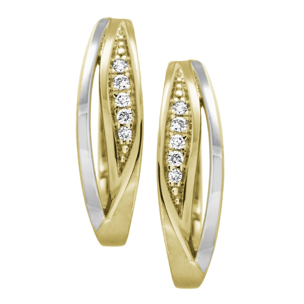 Firetti Paar Creolen »Schmuck Geschenk Gold 333 in Bicolor-Optik«