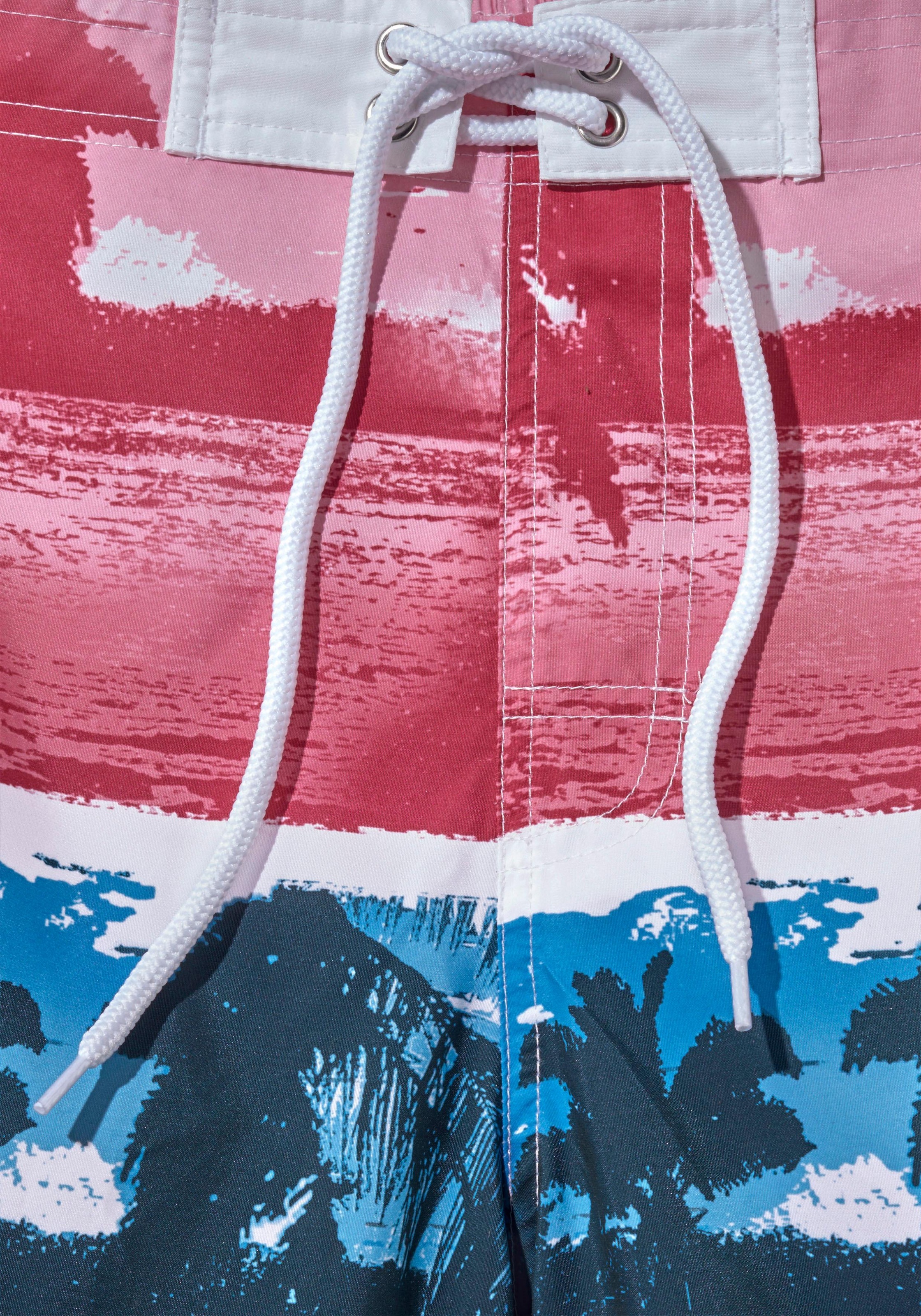 3. Bild von Buffalo Badeshorts, mit Fotodruck und Colorblocking