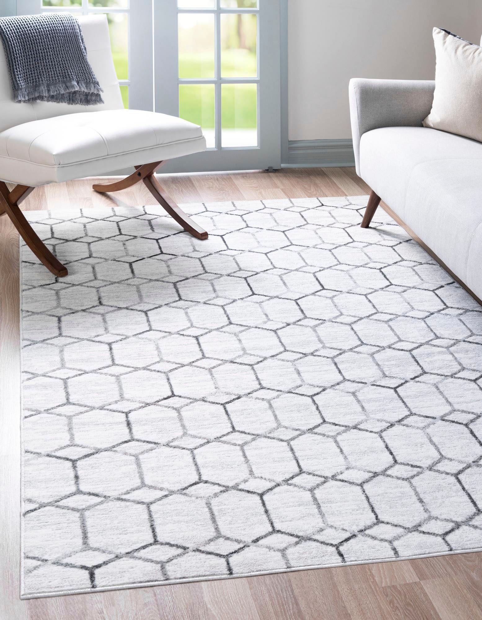 Myflair Möbel & Accessoires Teppich »Titan Trellis, LAGERRÄUMUNG!«, rechteckig, 13 mm Höhe, Kurzflor, gewebt, modernes geometrisches Design