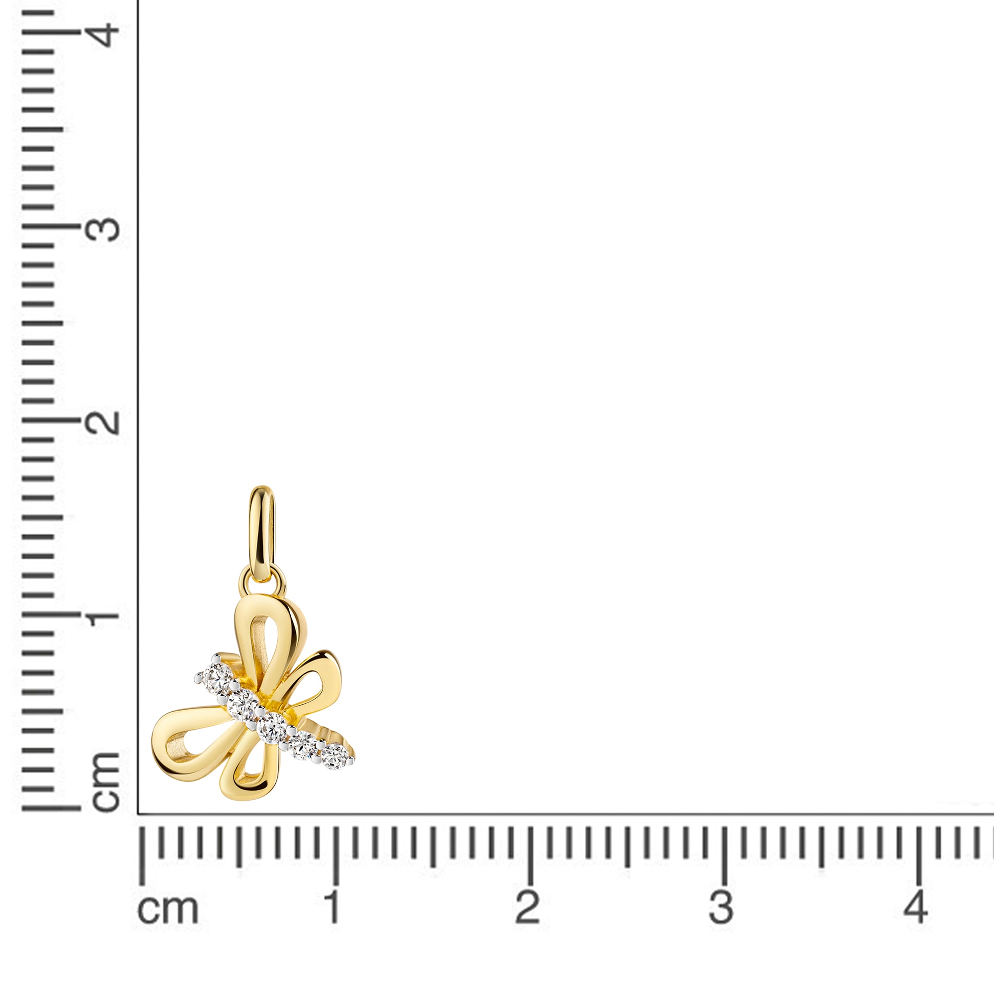 Firetti Kettenanhänger »Schmuck Geschenk Gold 333 Halsschmuck Anhänger Schmetterling«  mit Zirkonia (synth.)