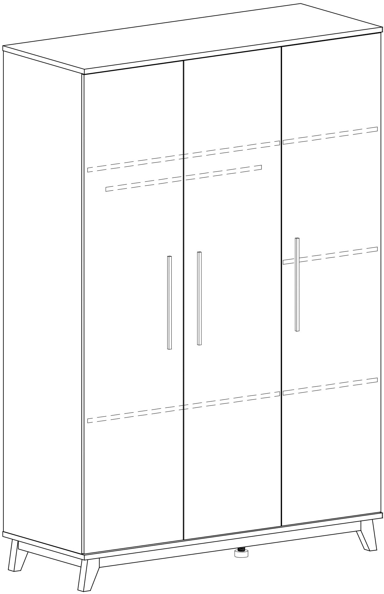 arthur berndt Kinderkleiderschrank »Kleiderschrank »Lina« 3-türig«
