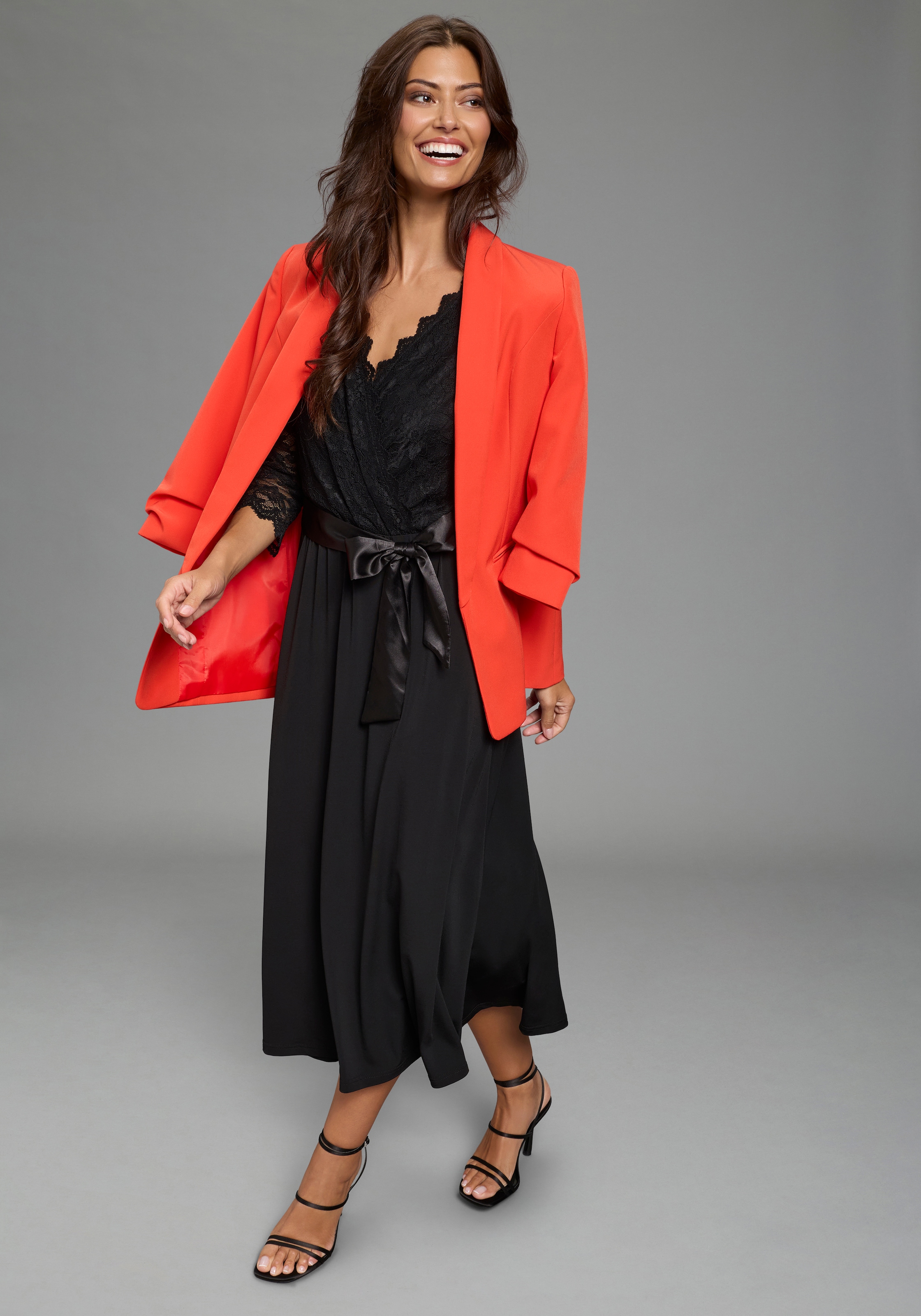 Laura Scott Abendkleid für elegante Anlässe, aus Spitze und Jersey