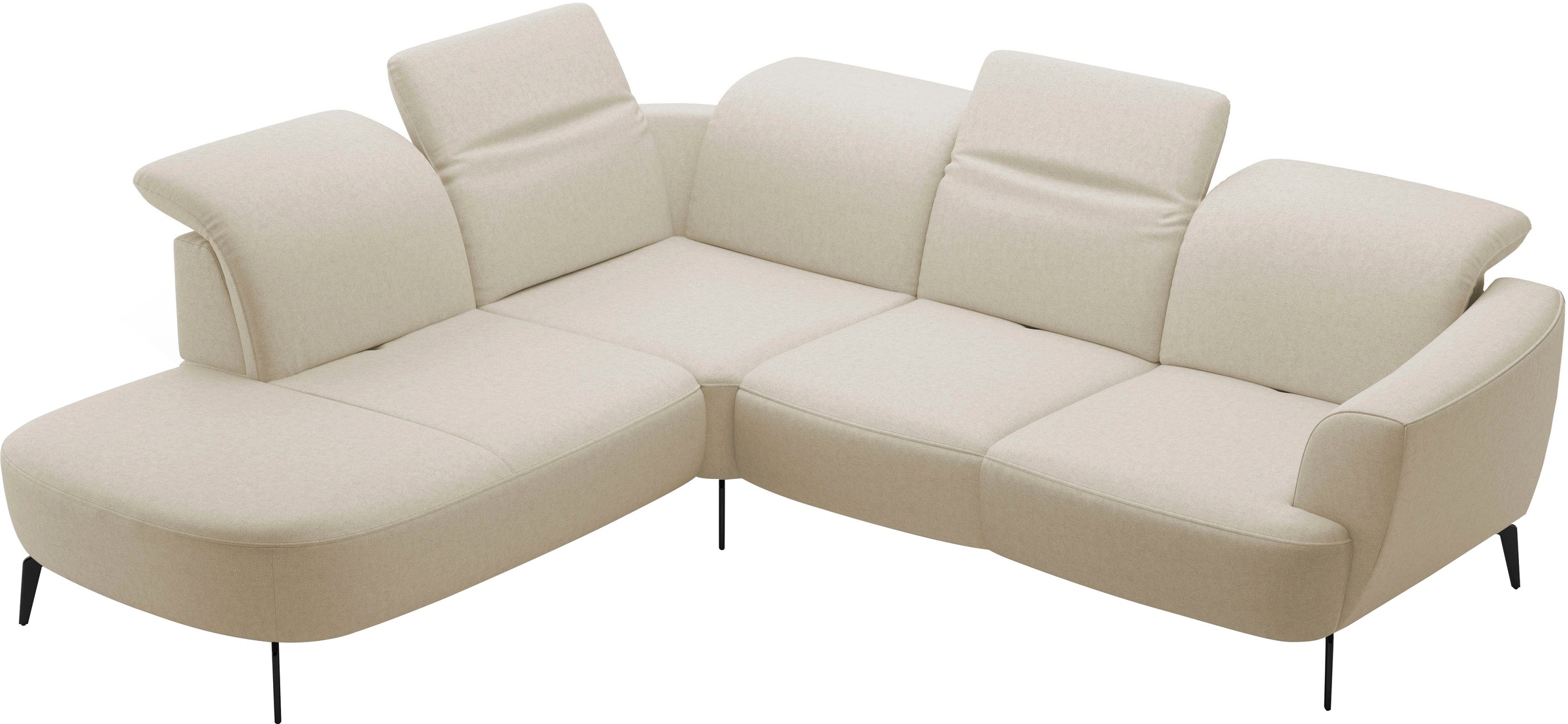 sit&more Ecksofa »Zoe«, ink.Sitztiefenverstellung, wahlweise mit Kopfteilverstellung