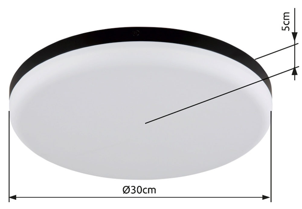 GLOBO LIGHTING Deckenleuchte »MATTHEW« LED-Modul 1 Stk. warmweiß - kaltweiß Deckenlampe schwarz Kunststoff weiß matt CCT 3000/4000/6500K