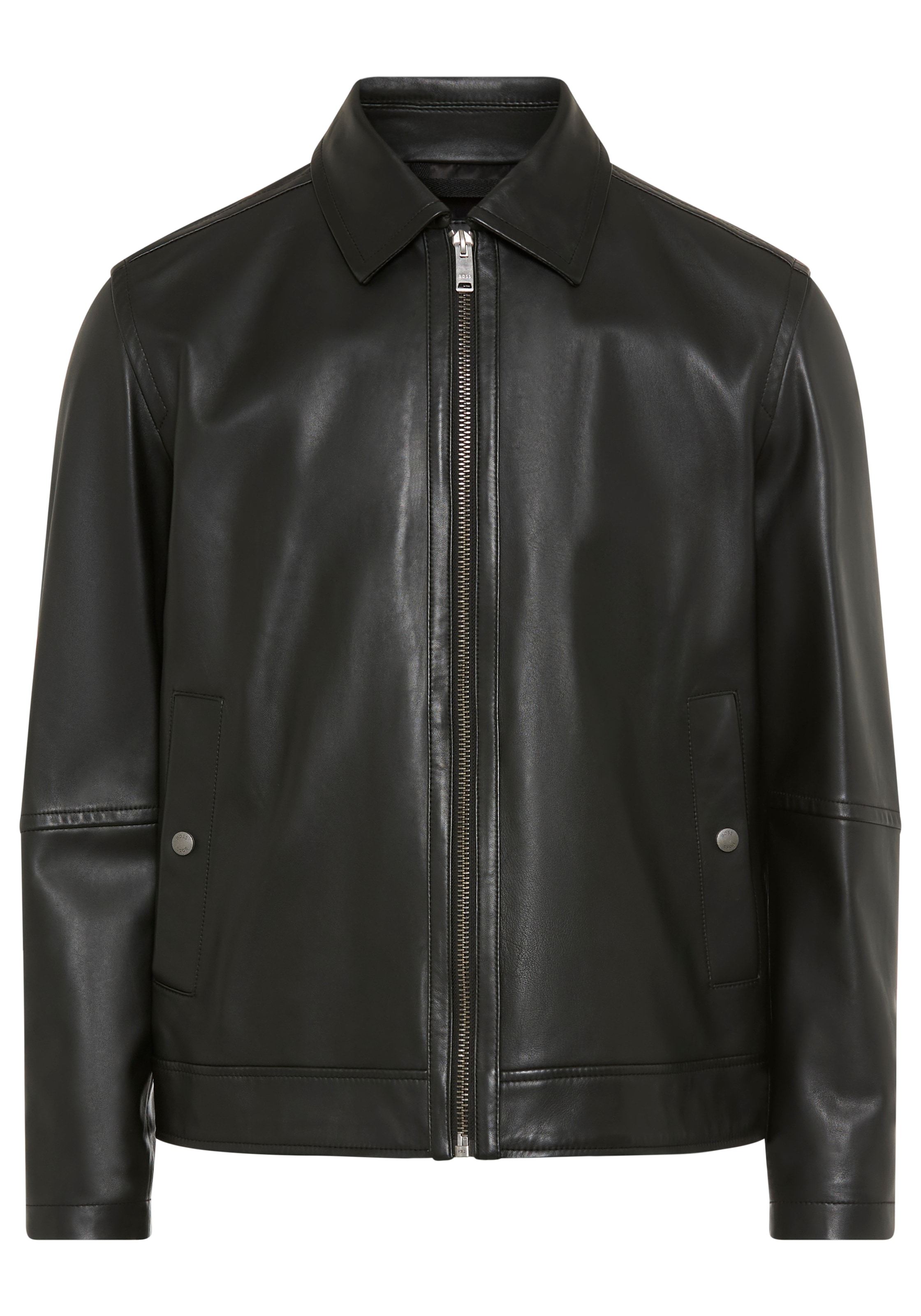 BOSS ORANGE Lederjacke »Jogear« Soft Touch Nappaleder, moderner Look