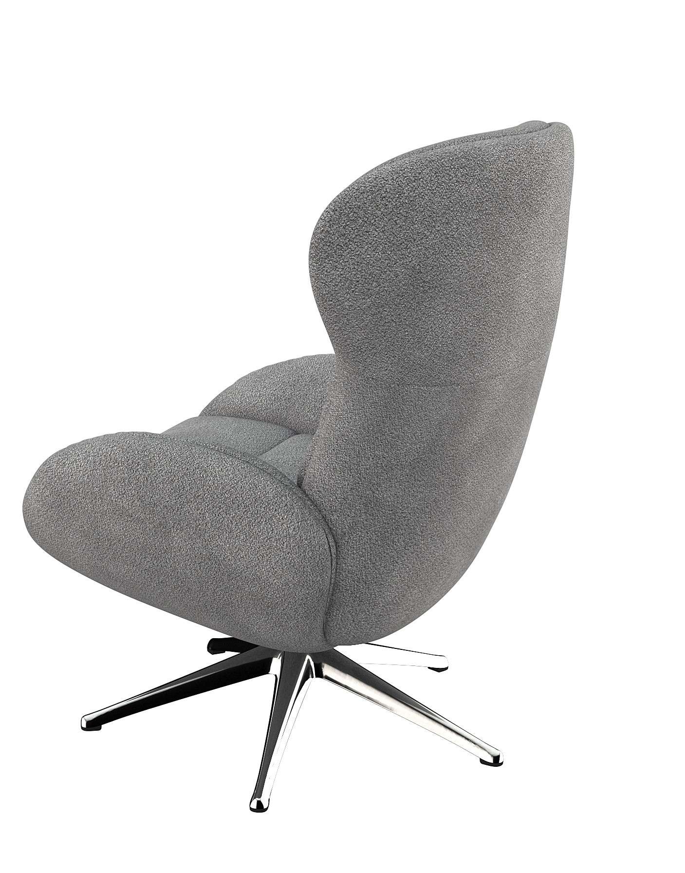 FLEXLUX Relaxsessel »Haze, hervorragender Komfort, Alu Fuß, organisches Design, ergonomisch«, (Fernsehsessel), Rückenteilverstellung, drehbar, Fuß Alu