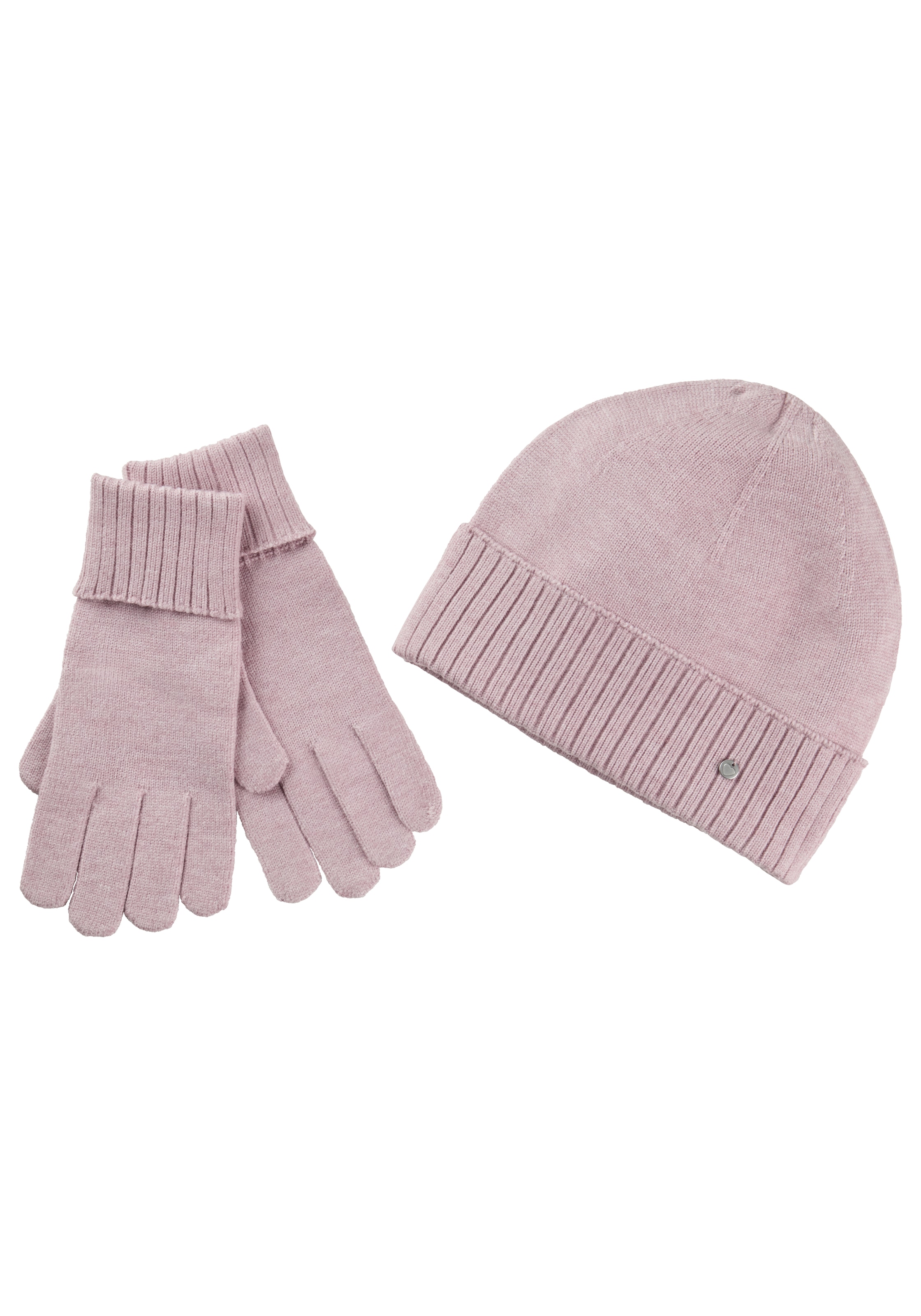 Laura Scott Strickmütze, (Set, 2 St., inkl. Handschuhe)