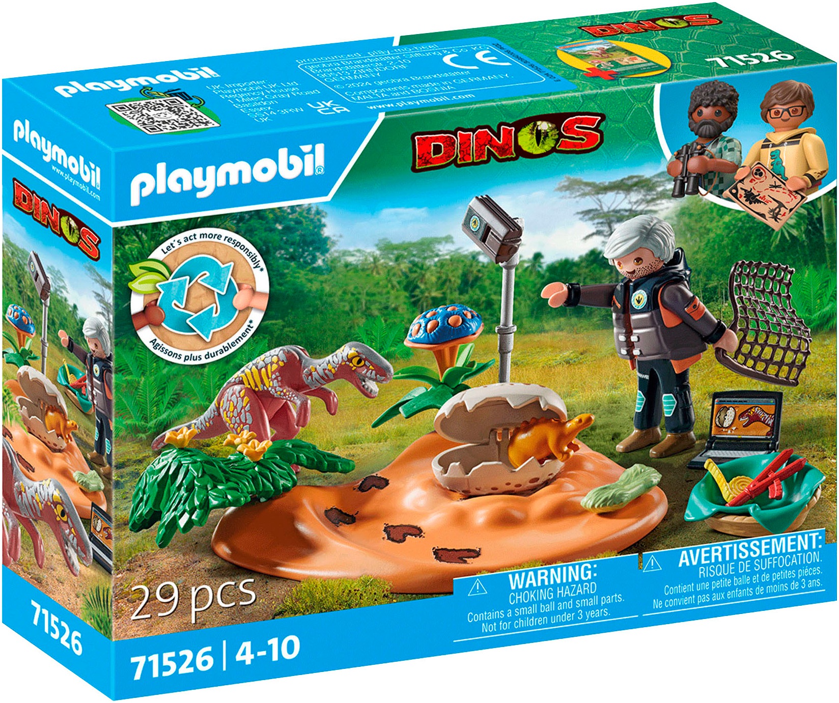 Playmobil® Konstruktions-Spielset »Stegosaurusnest mit Eierdieb (71526), Dinos«, (29 St.), Made in Europe