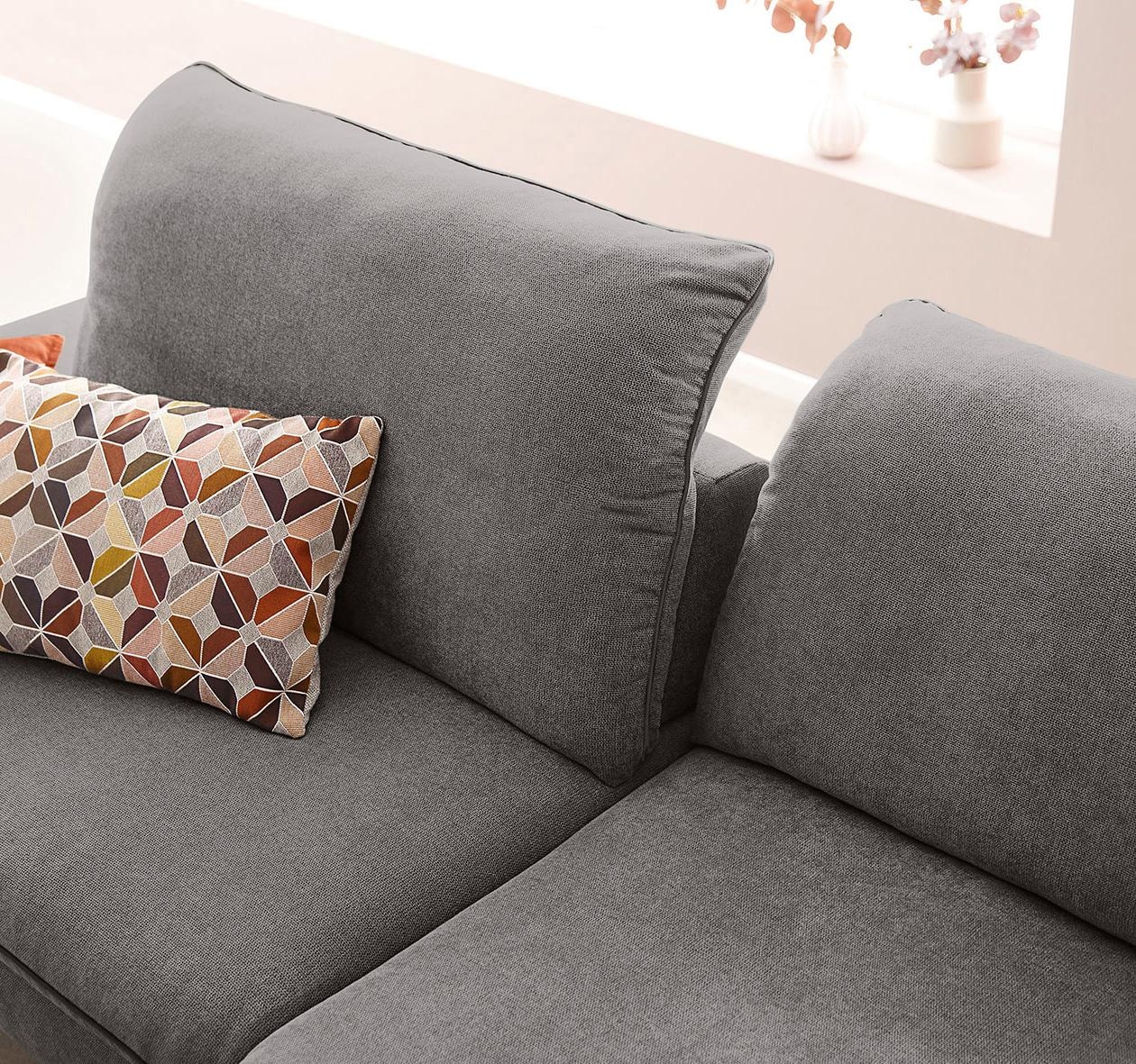W.SCHILLIG Ecksofa »enjoy&MORE, mit tollem Sitzkomfort, elegant und bequem, L-Form«, mit Sitztiefenverstellung, Füße silber matt, Breite 294 cm