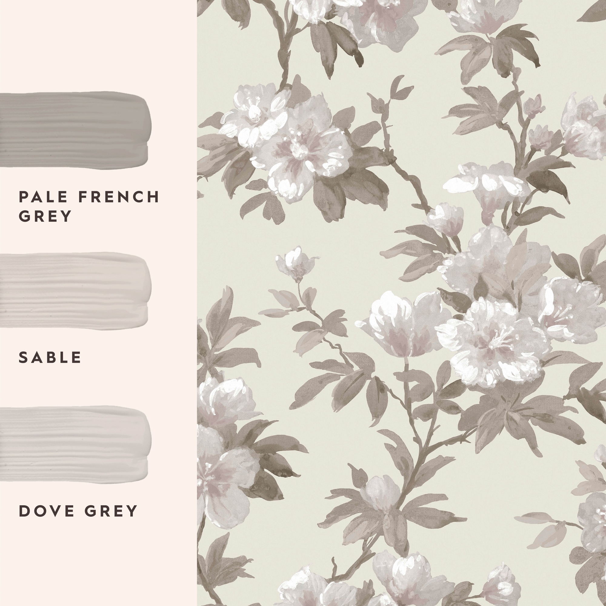 LAURA ASHLEY Vliestapete »Rosamund Natural«, geblümt, 10mx52cm (ca. 5m2)