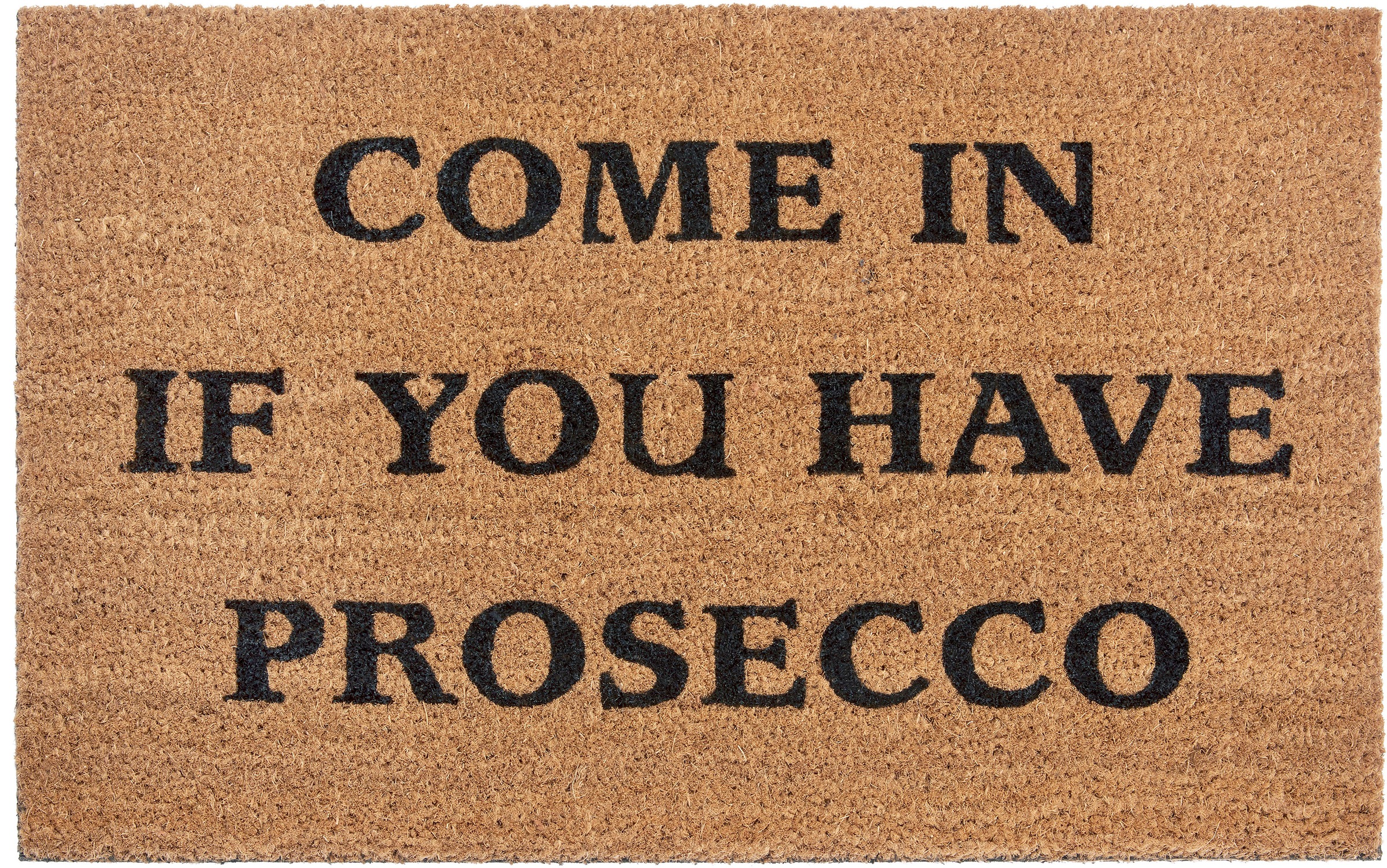 Fußmatte „Mix Mats Kokos Prosecco“, rechteckig, Kokos, Schmutzfangmatte, Outdoor, Rutschfest, Innen, Kokosmatte, Flur Braun 15 mm B/L: 75 cm x 45 cm – 15 mm