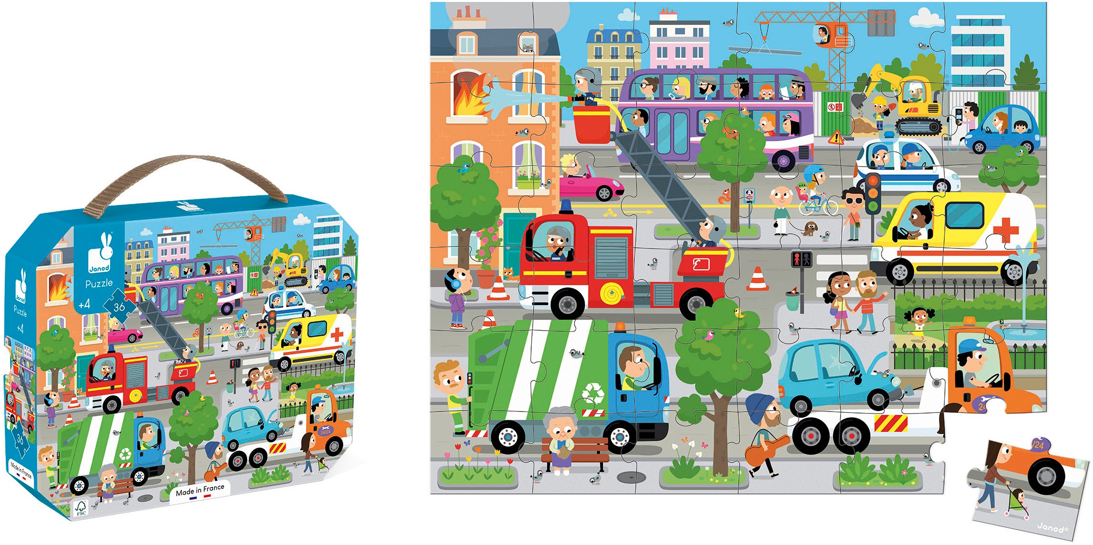 Janod Puzzle »City«, FSC® - schützt Wald