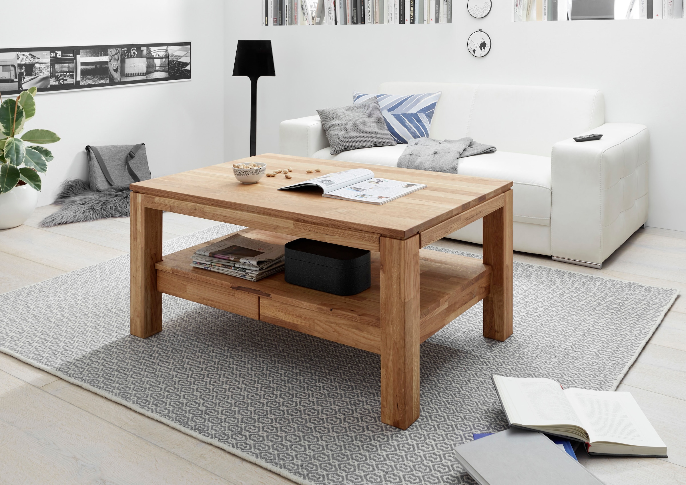 MCA furniture Couchtisch, Couchtisch Massivholz mit Schubladen auf Raten  kaufen