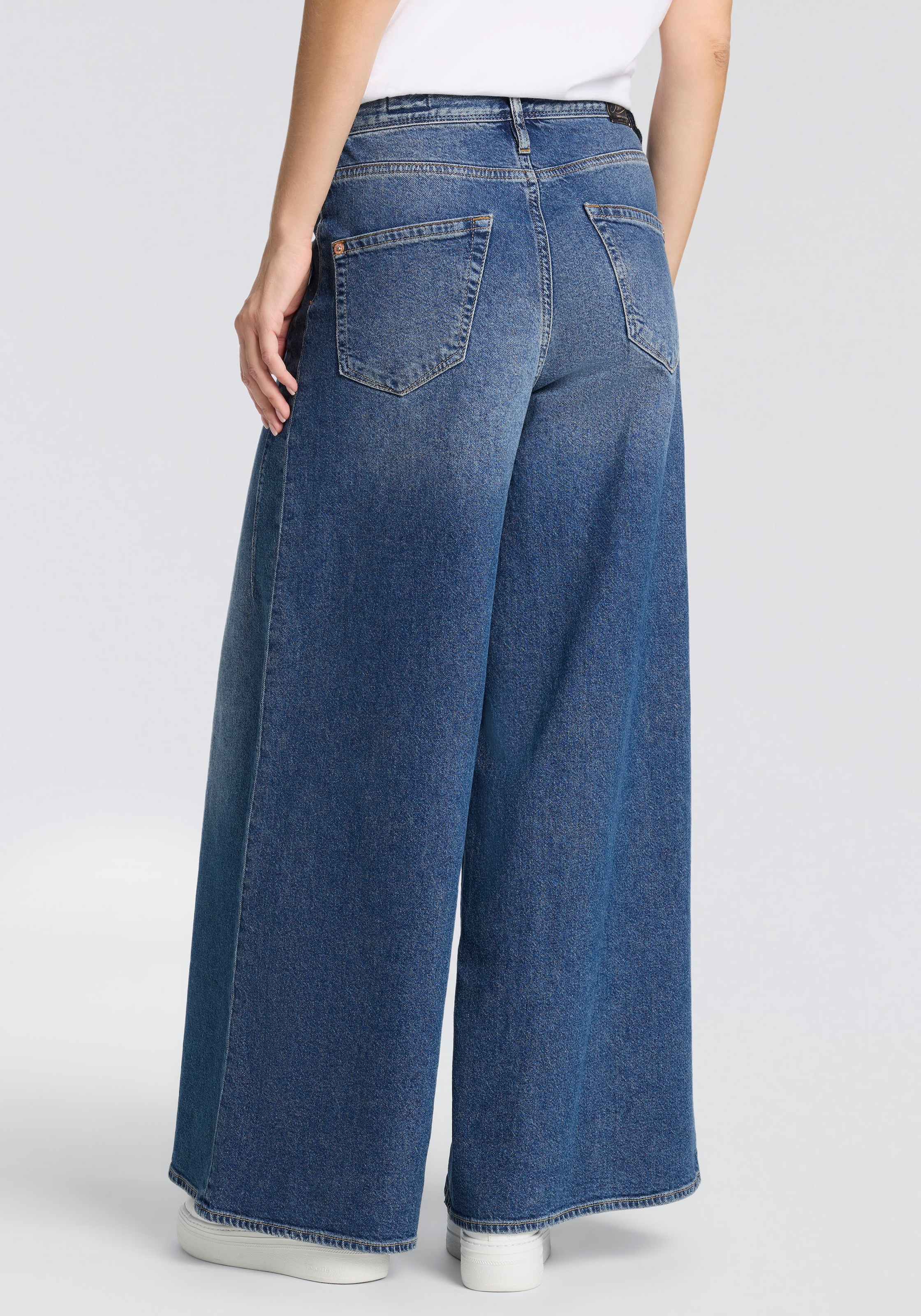 Herrlicher 5-Pocket-Jeans »Shyra Palazzo Denim« mit besonders weitem Bein