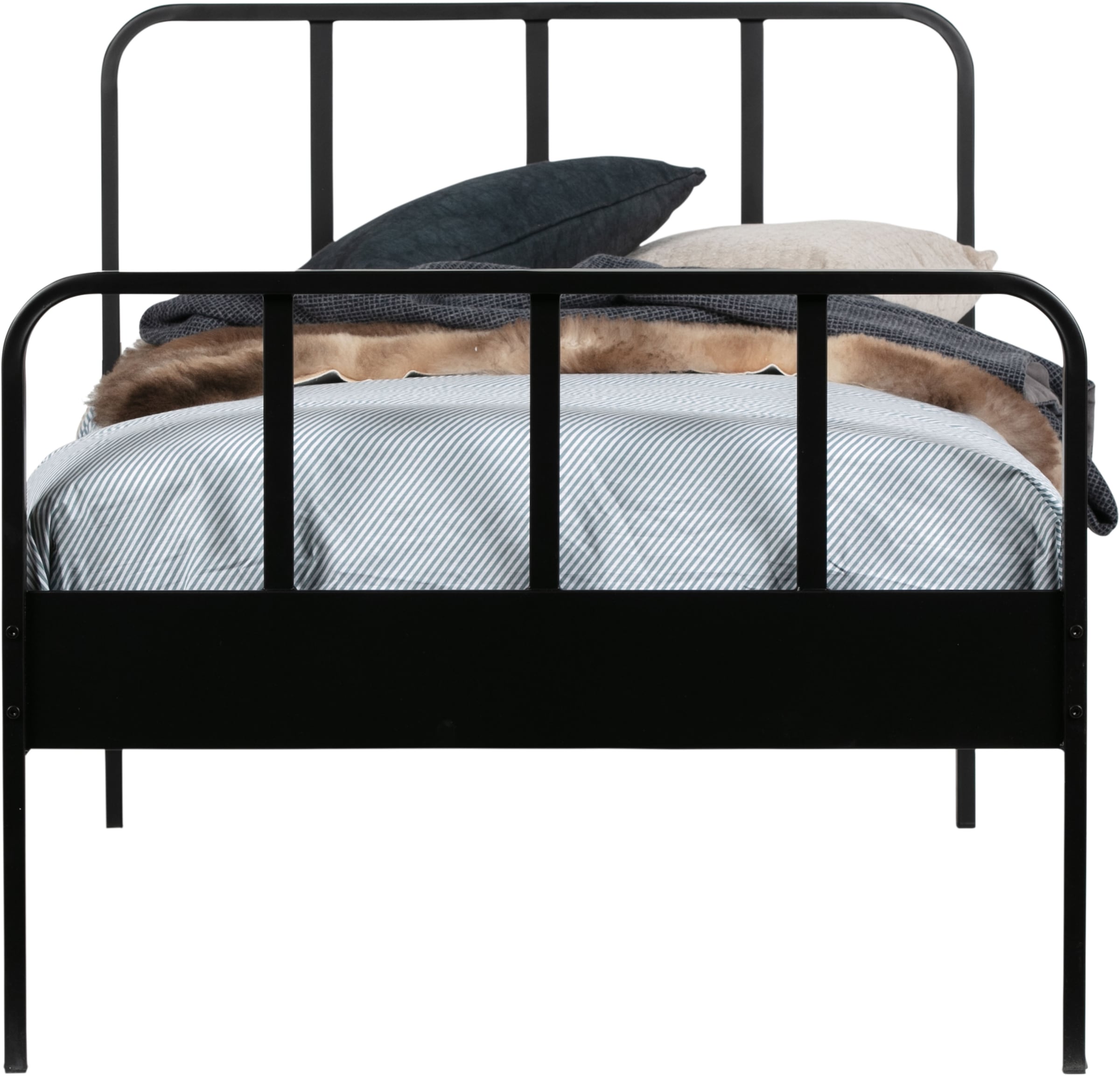 WOOOD Bettgestell »Mees tahlrahmen pulverbeschichtet mit Kopf- und Fußteil« Matratzenmaß 120x200 cm, Tragkraft 150 kg