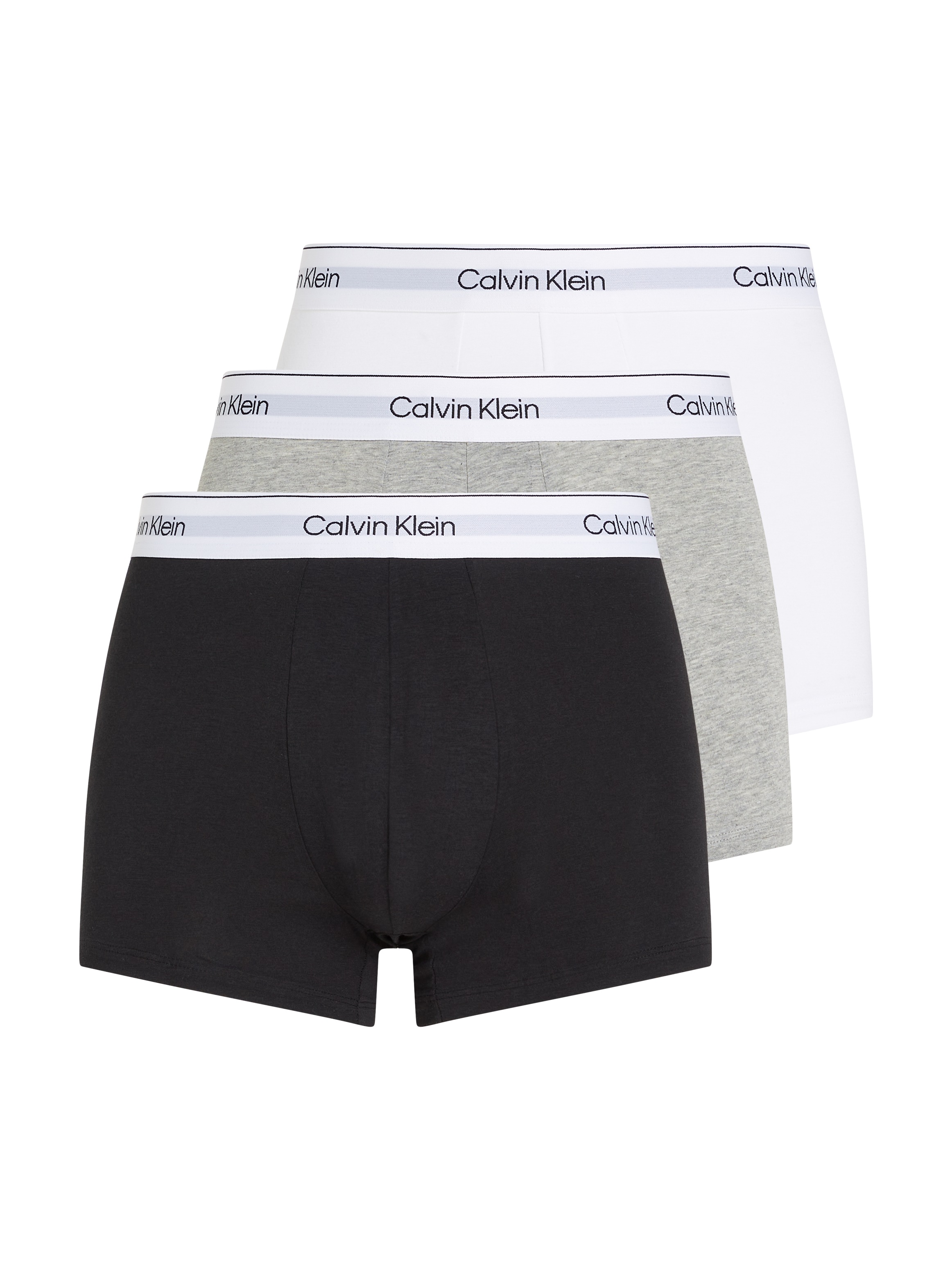 CALVIN KLEIN UNDERWEAR Trunk »TRUNK 3 PACK« Packung, 3 Stk. tlg., mit Logo-Elastikbund GREY HEATHER, WHITE, BLACK L (52) L (52) Trunk 3er-Pack von...