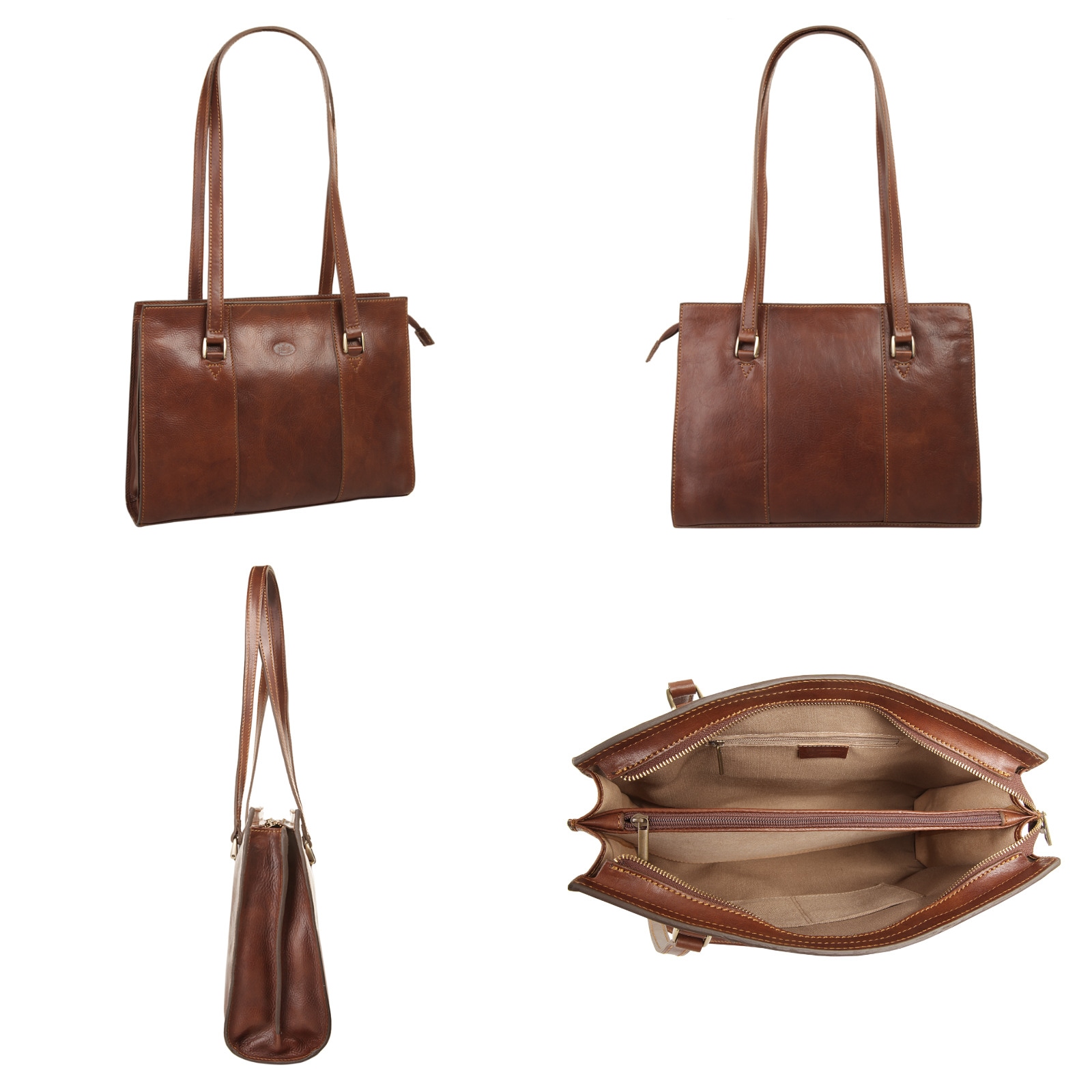 Piké Shopper, echt Leder, Made in Italy