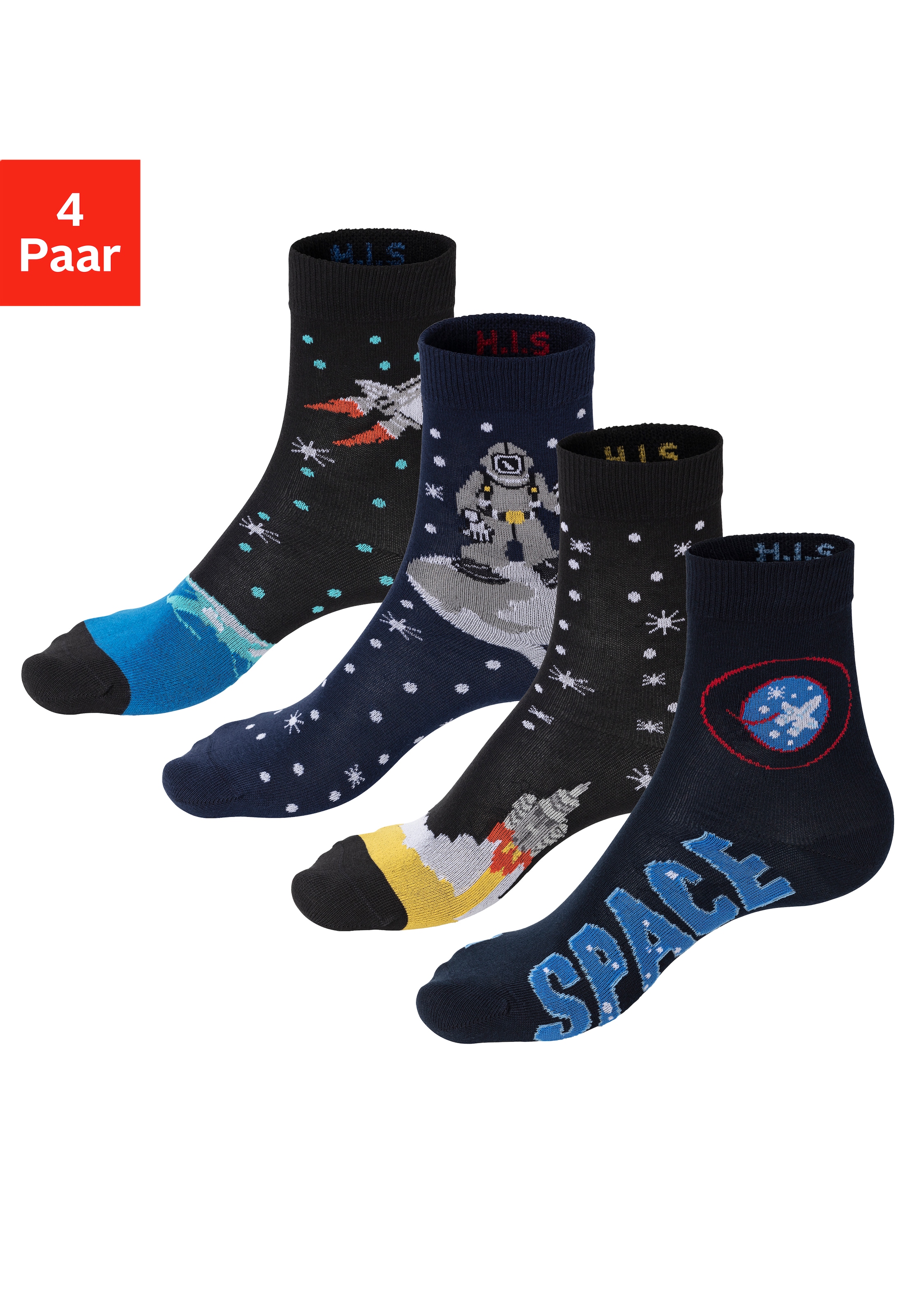 H.I.S Socken, (4 Paar), mit eingestrickten Motiven online kaufen | Lange Socken