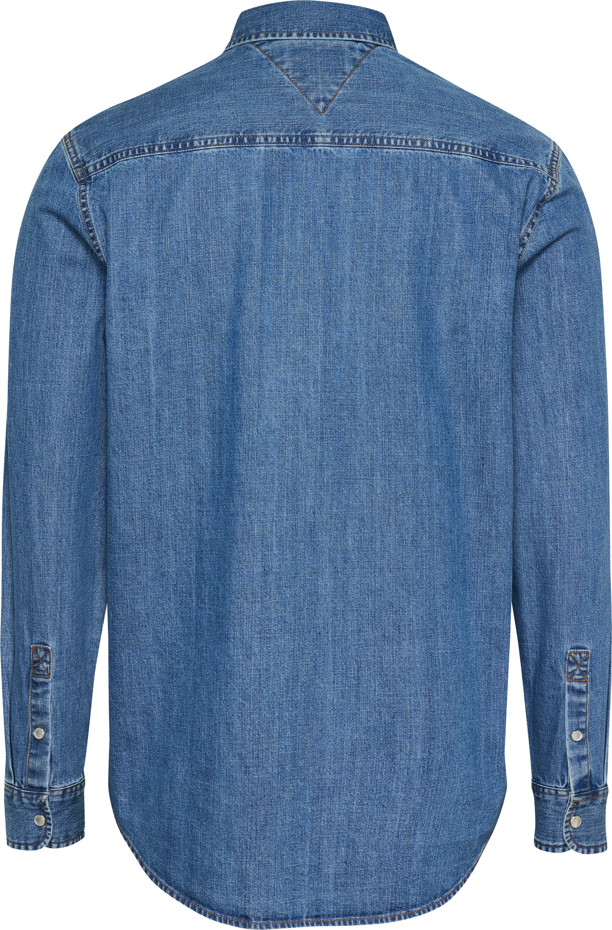 Tommy Jeans Jeanshemd »RGLR FIT SHIRT MID BLUE«, in blauer Waschung