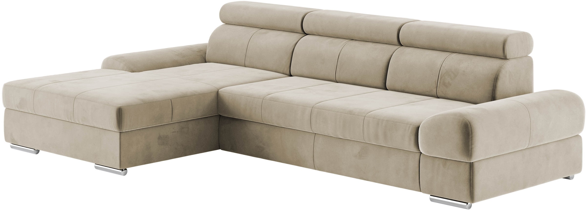 sit&more Ecksofa »Broadway L-Form«, inklusive Kopfteilverstellung, wahlweise mit Bettfunktion