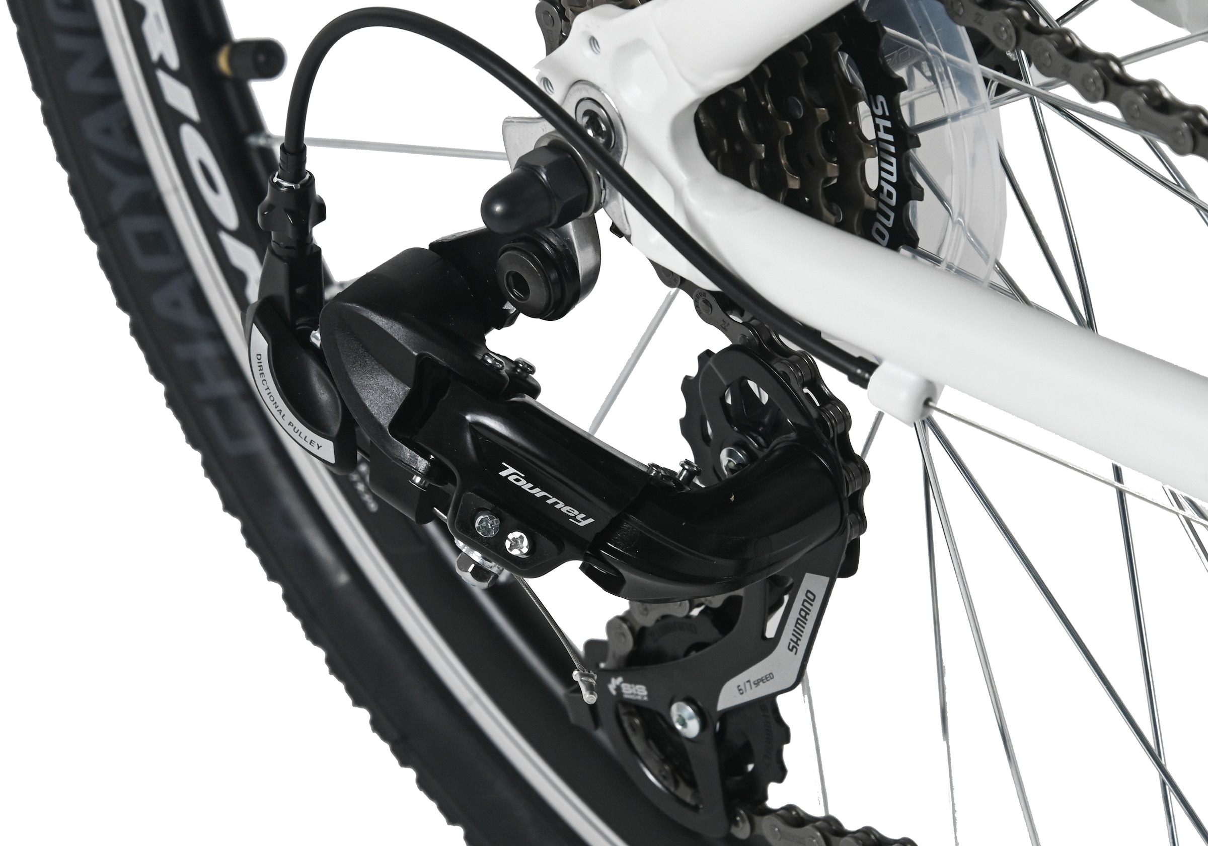 WYLD Kinderfahrrad »Girls 24" Mistral Weiß 18 Gänge RH 38 cm - Ab 8 Jahre« 18 Gang Kettenschaltung