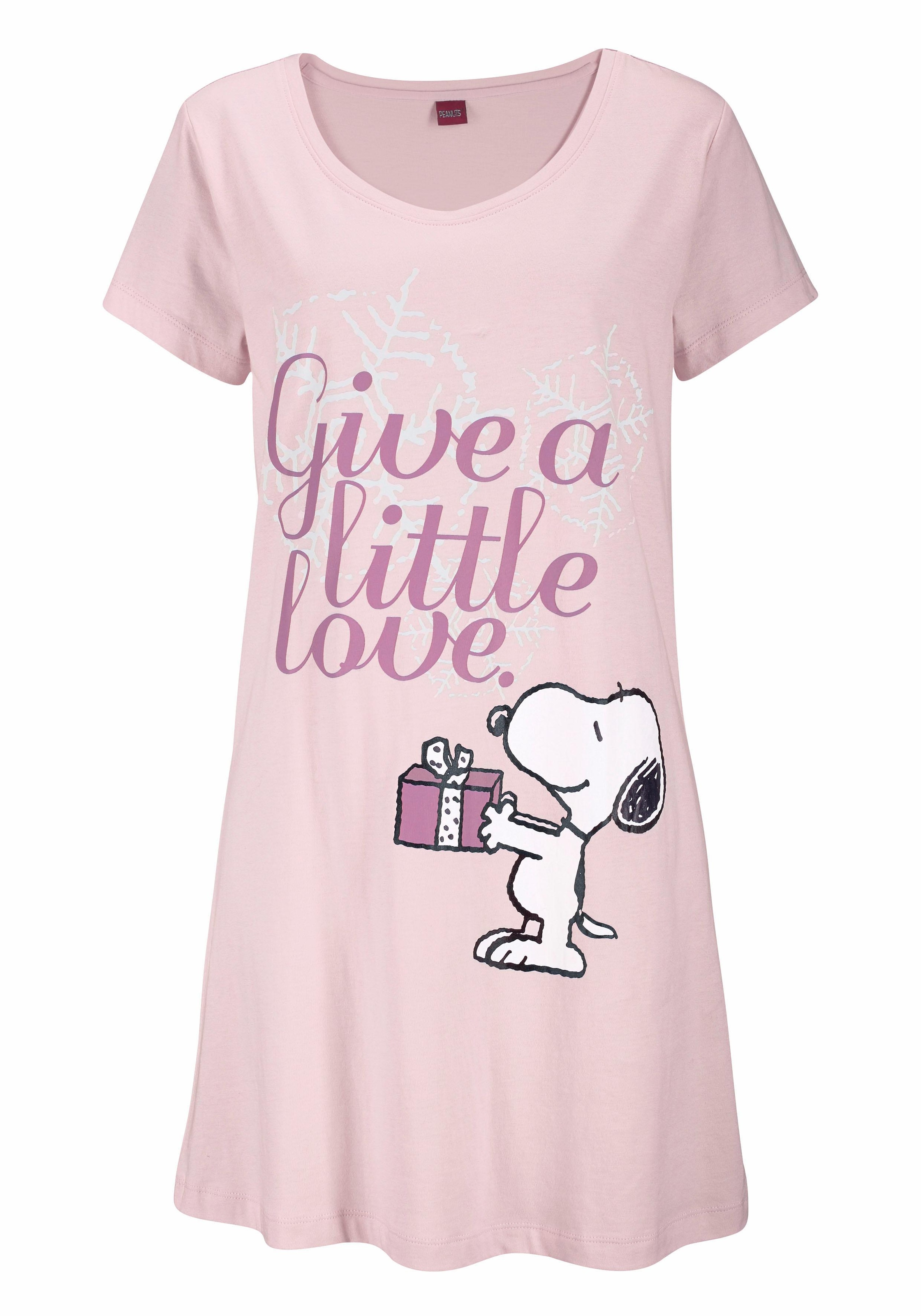 Peanuts Sleepshirt mit Snoopy-Print in Minilänge