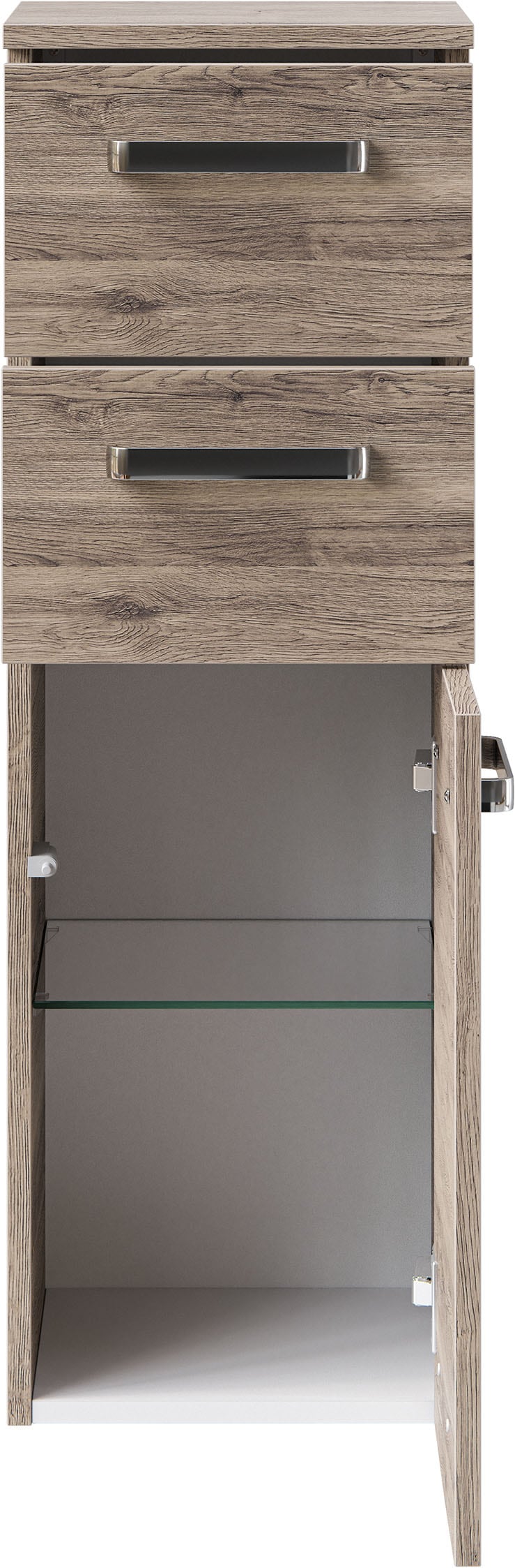 Saphir Badmöbel-Set »5-teilig, mit Spiegel und Leuchte« Set, 5 Stk. tlg.
