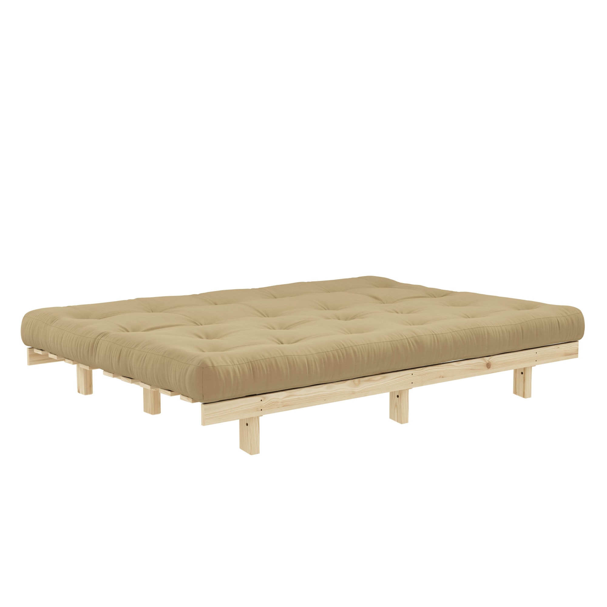 Karup Design Schlafsofa »Lean 200 Schlafsofa, Gästebett, Sofa mit Futonmatratze«, (2 St.), Inkl. Futonmatratze, Liegefläche 130x200 cm, FSC® zertifizierte Kiefer