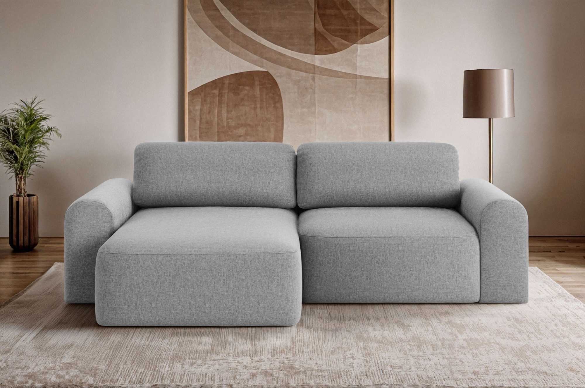OTTO home Ecksofa »LEOO universell Schlafsofa mit Bettkasten, Maße B/T/H: 2 günstig online kaufen