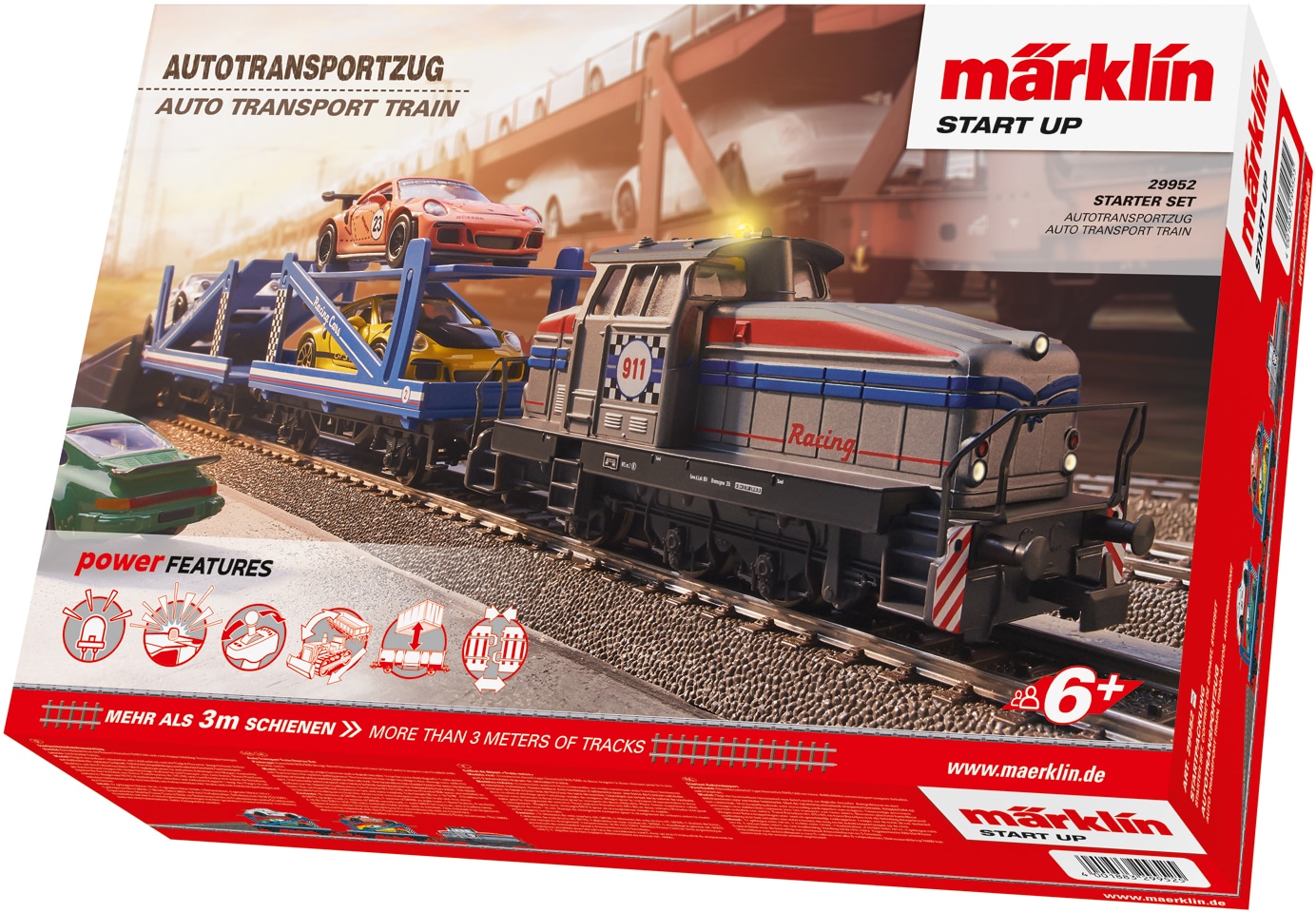 Märklin Spielzeugeisenbahn-Set »Märlin Start up - Startpackung Autotransportzug - 29952«, mit Licht; 230 V; Made in Europe