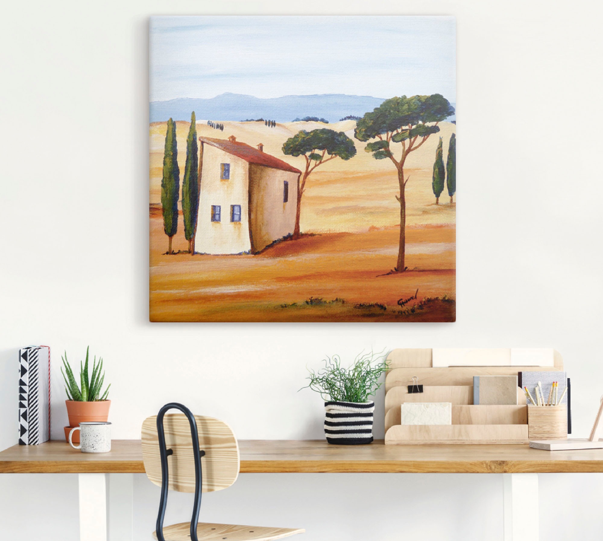 Artland Leinwandbild »Toskana modern 2«, Europa, (1 St.), auf Keilrahmen gespannt
