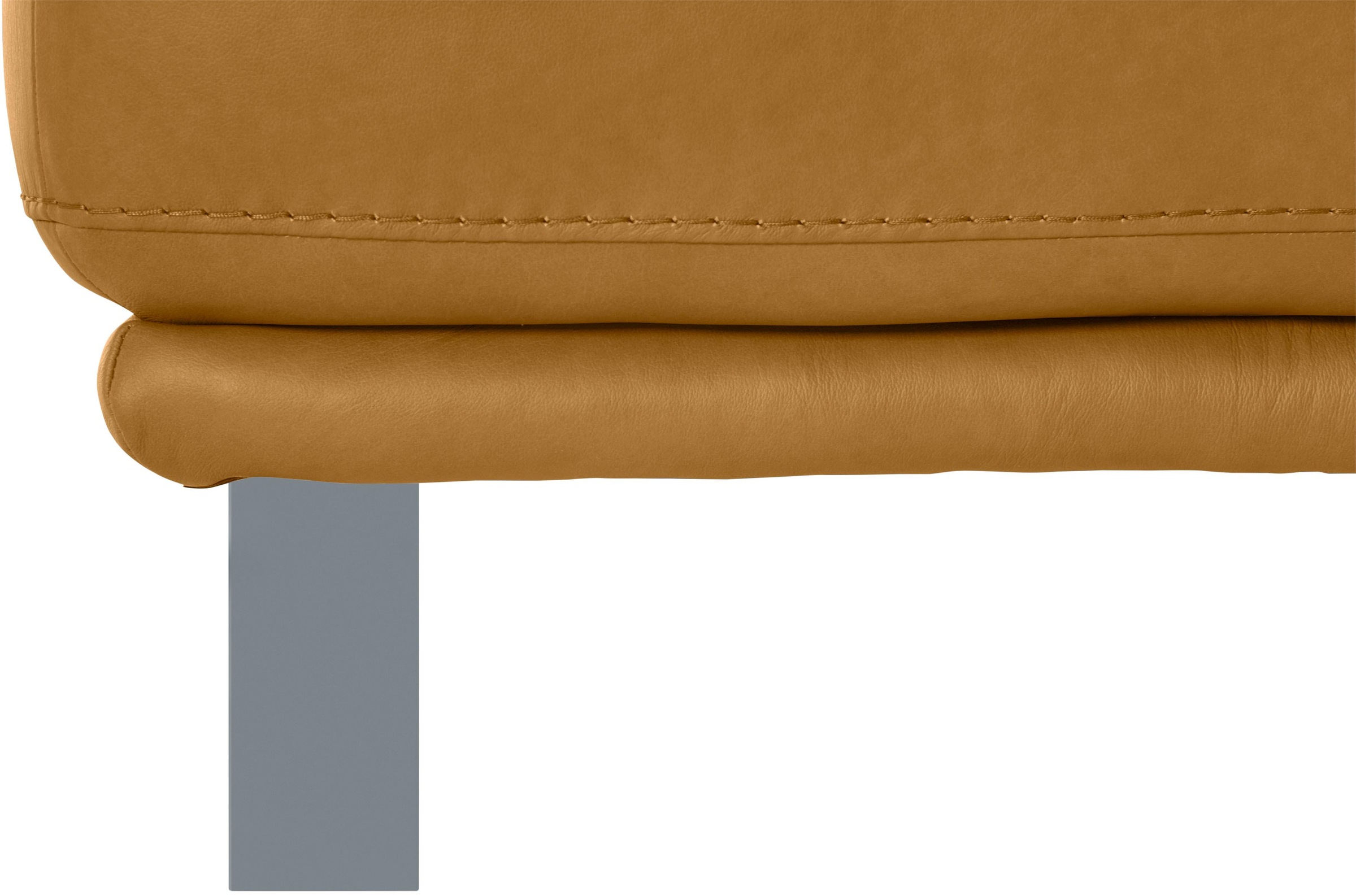 W.SCHILLIG Hocker »montanaa«, mit Metallkufen in Silber matt, Breite 71 cm