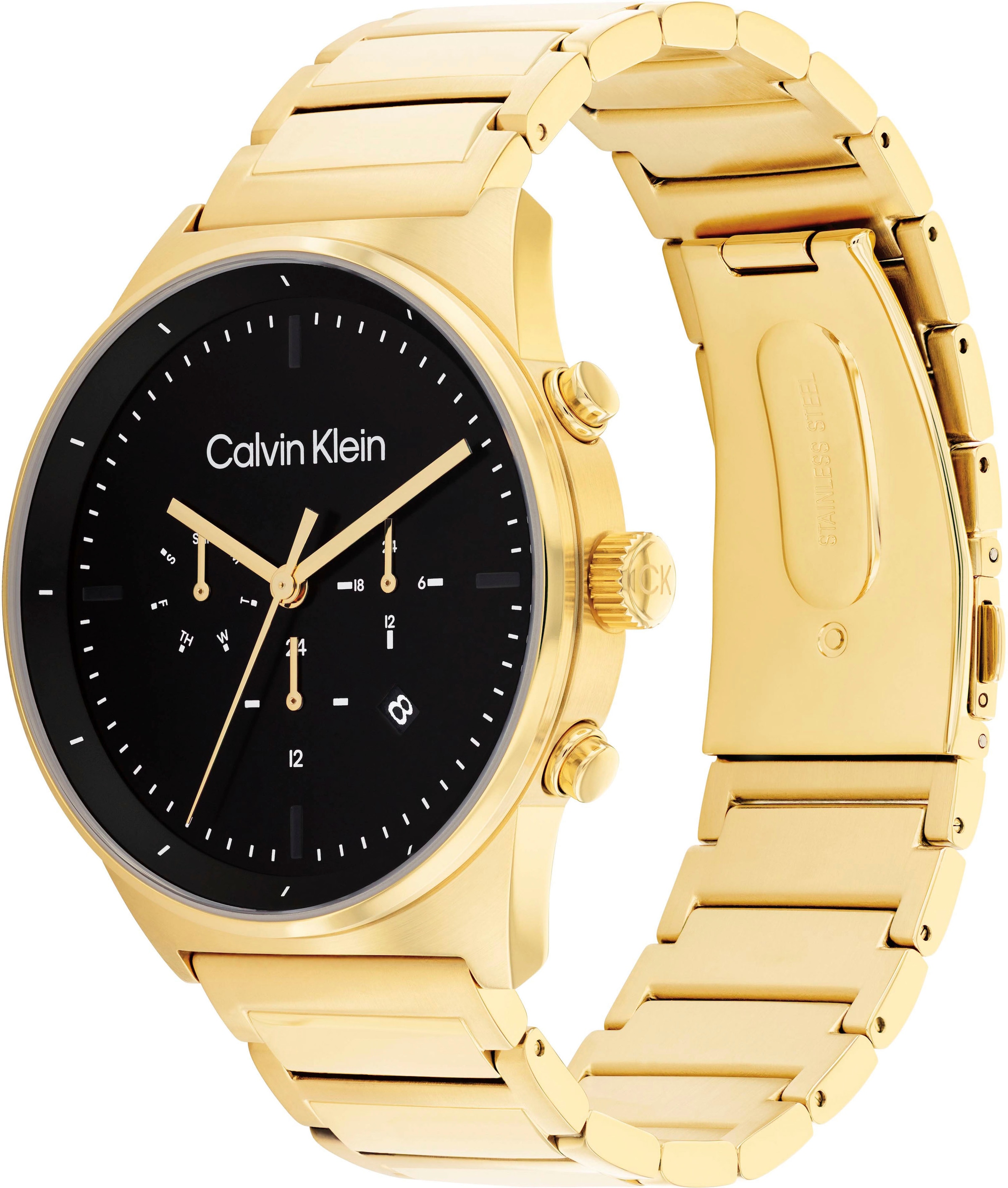 Calvin Klein Multifunktionsuhr »TIMELESS, 25200294«, Quarzuhr, Armbanduhr, Herrenuhr, Datum, 12/24-Stunden-Anzeige
