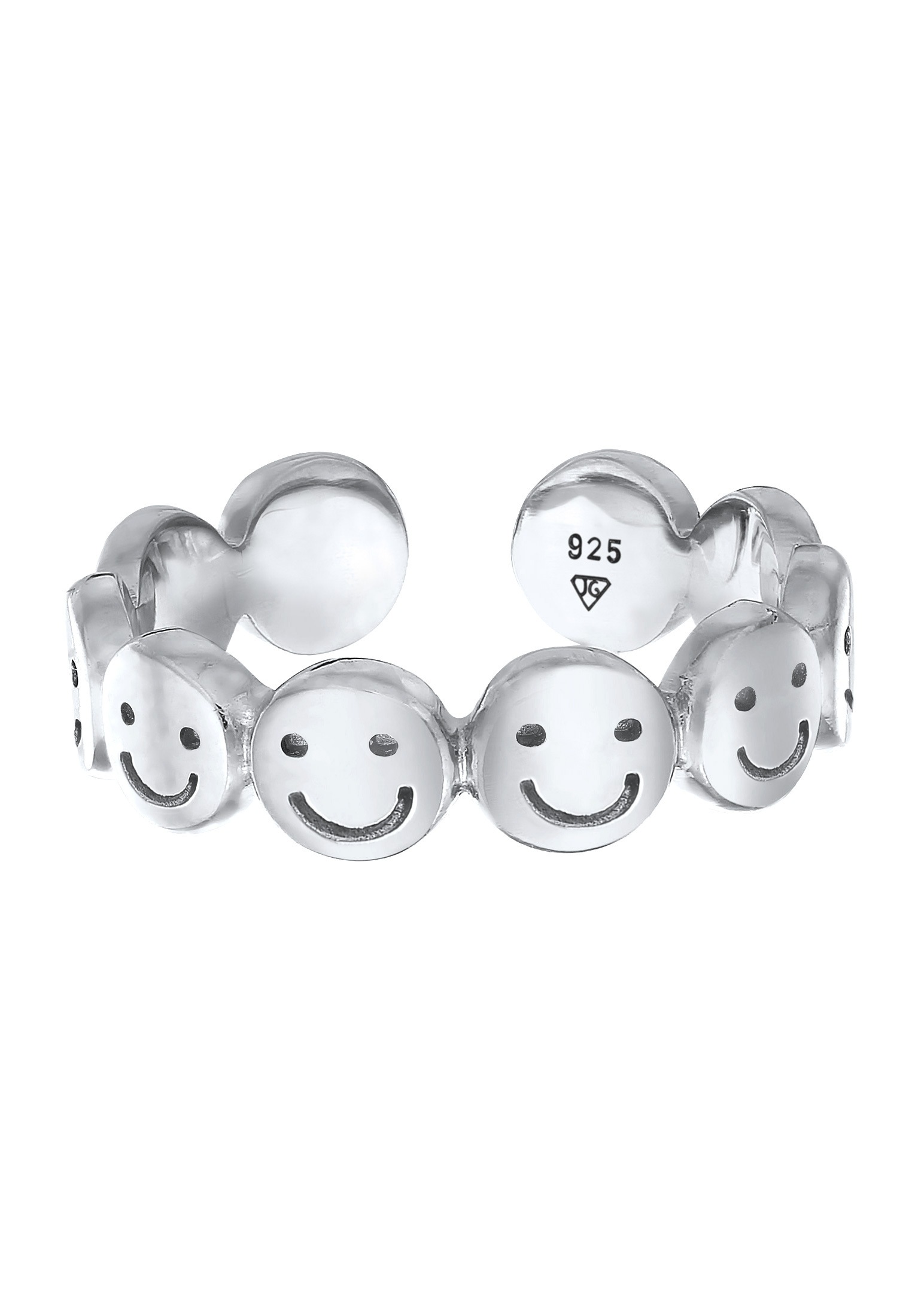 Elli Fingerring »Bandring Smiling Offen 925 Silber«