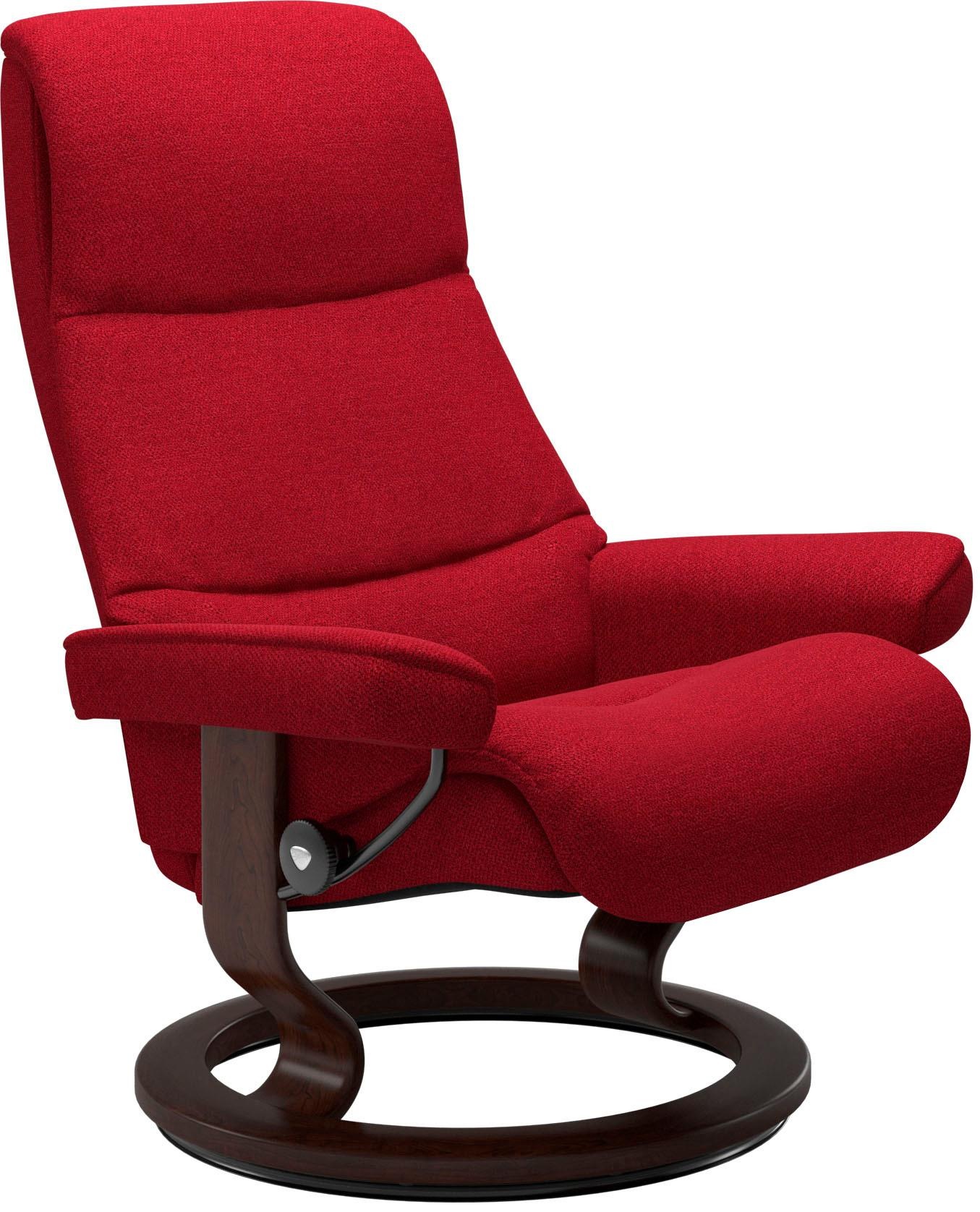 Stressless® Relaxsessel »View«, (Set, Relaxsessel mit Hocker), mit Classic Base, Größe M,Gestell Braun