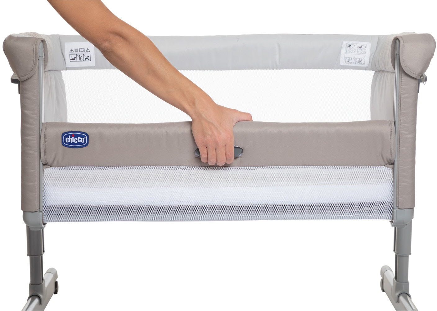Chicco Beistellbett »Chicco Next2Me Dream Evo, Beige«, Bezug teilweise aus recyceltem Material